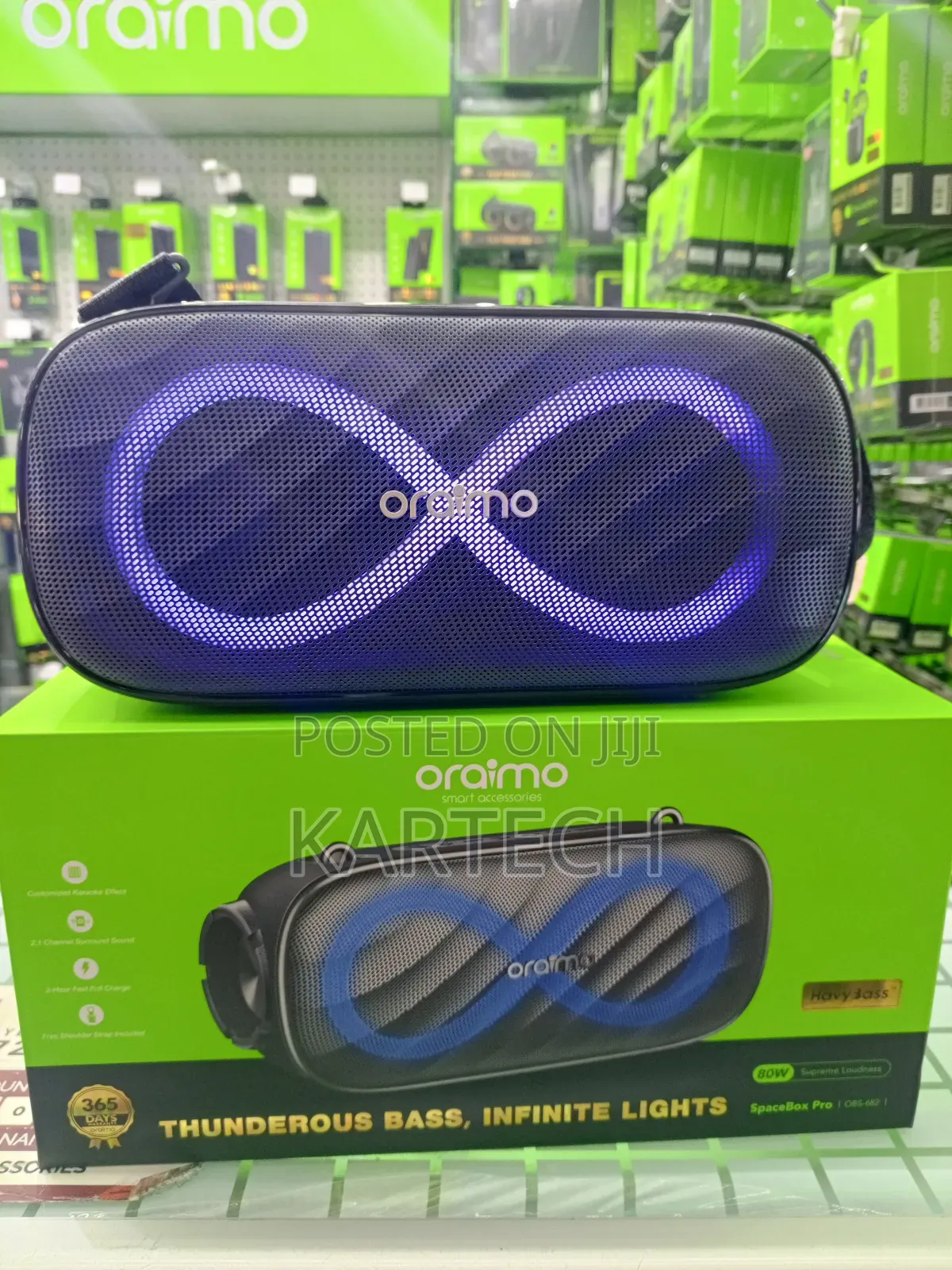 Oraimo Spacebox Pro 80w Karaoke-Support Wireless Speaker