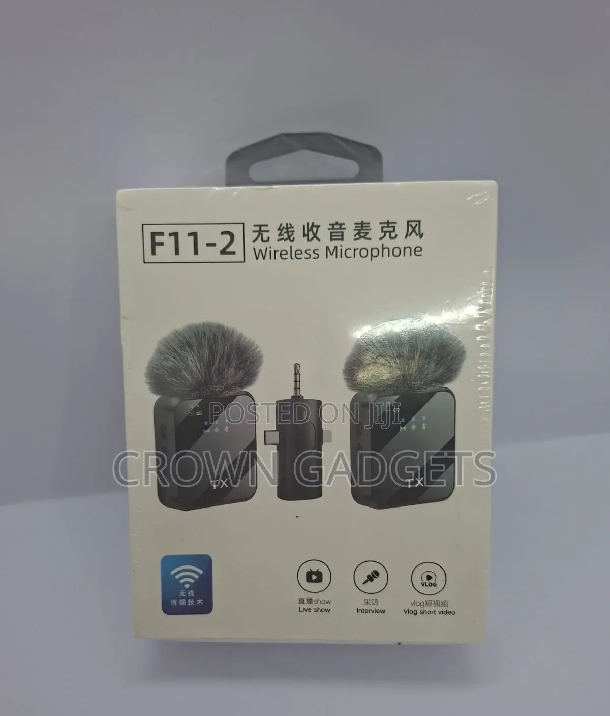 F11-2 Lavalier Mic Set – Works With Aux, iPhone Android