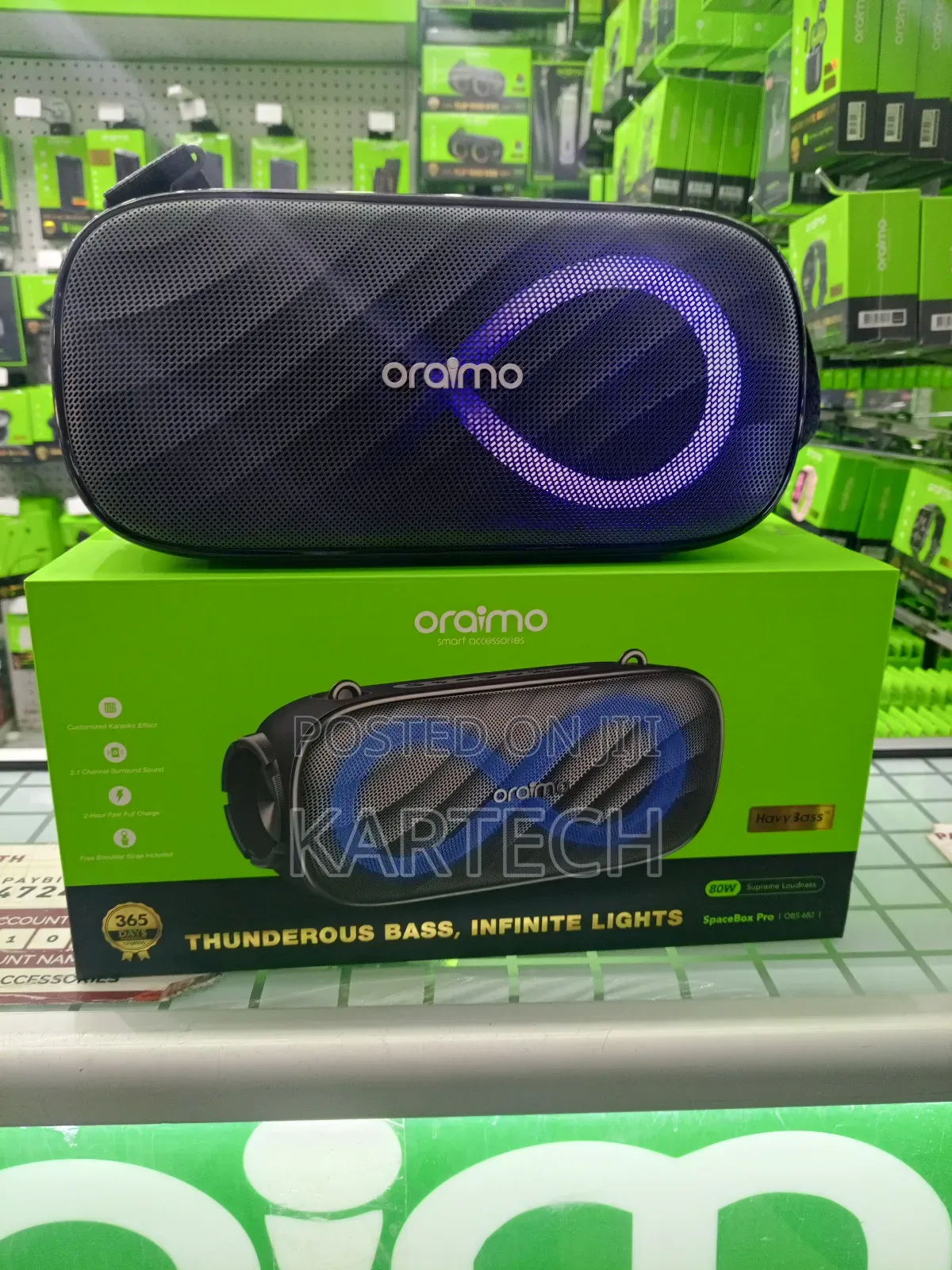 Oraimo Spacebox Pro 80w Karaoke Wireless Speaker