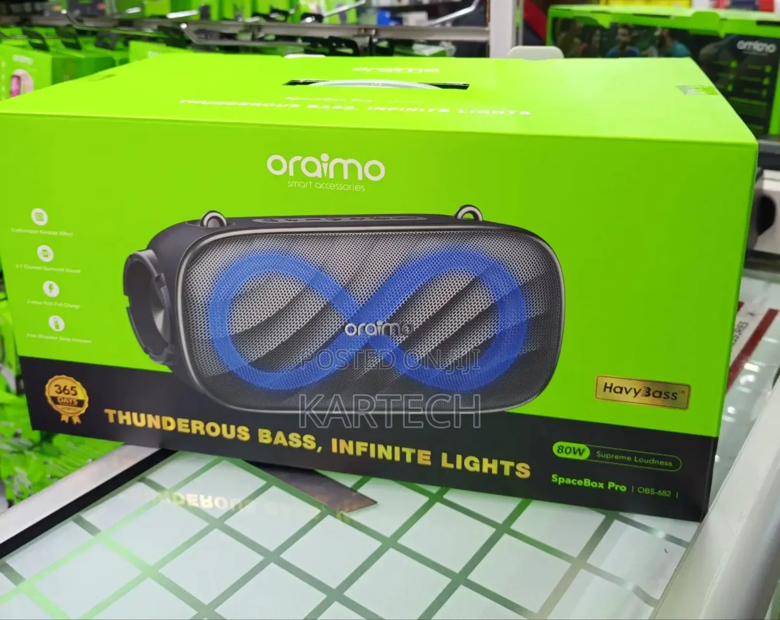 Oraimo Spacebox Pro 80w Thunderous Bass Wireless Speaker