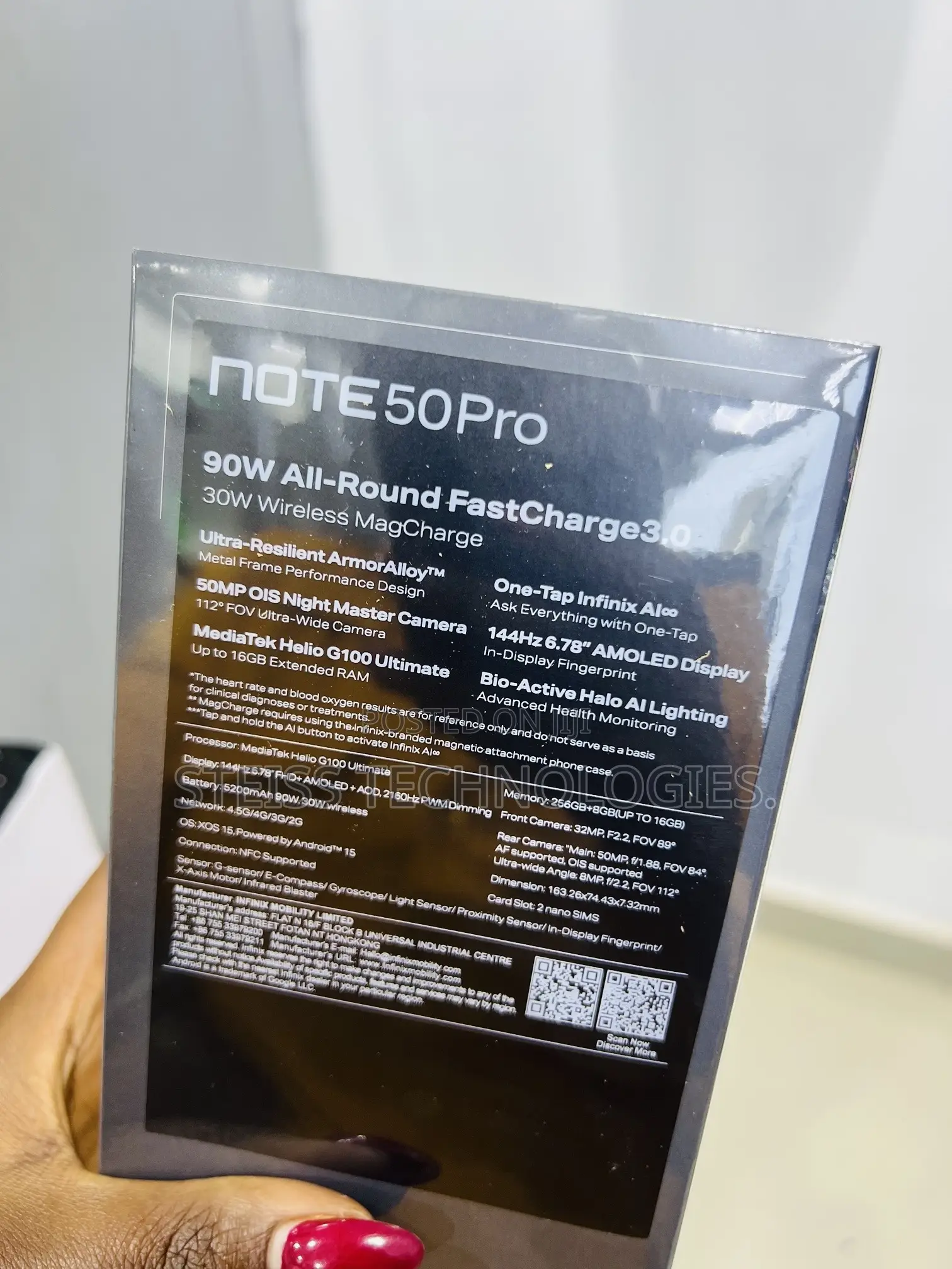 New Infinix Note 50 Pro 256 GB Black