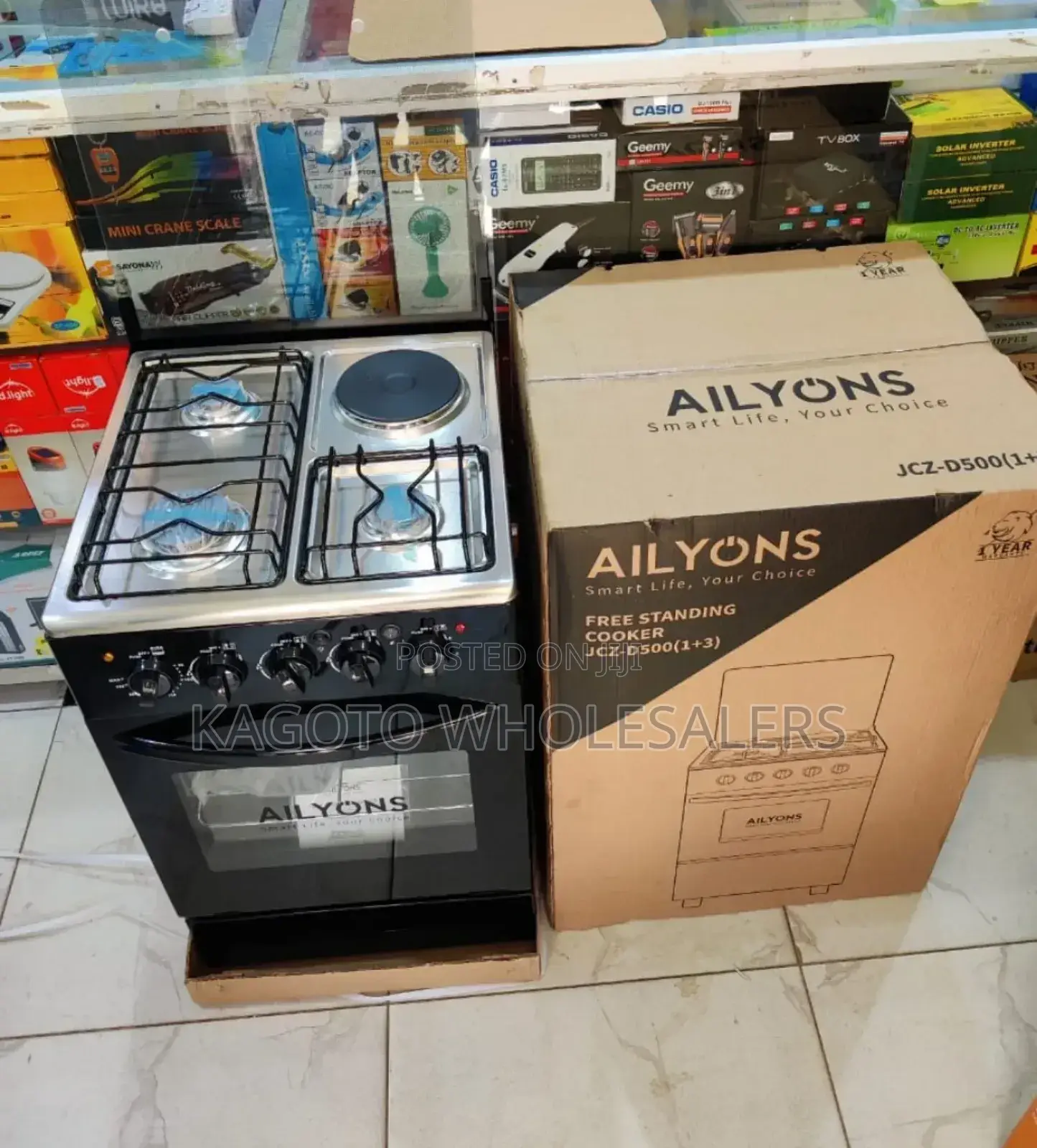 Ailyons Standing Gas Cooker 3gas+1e 50cmx55cm A3