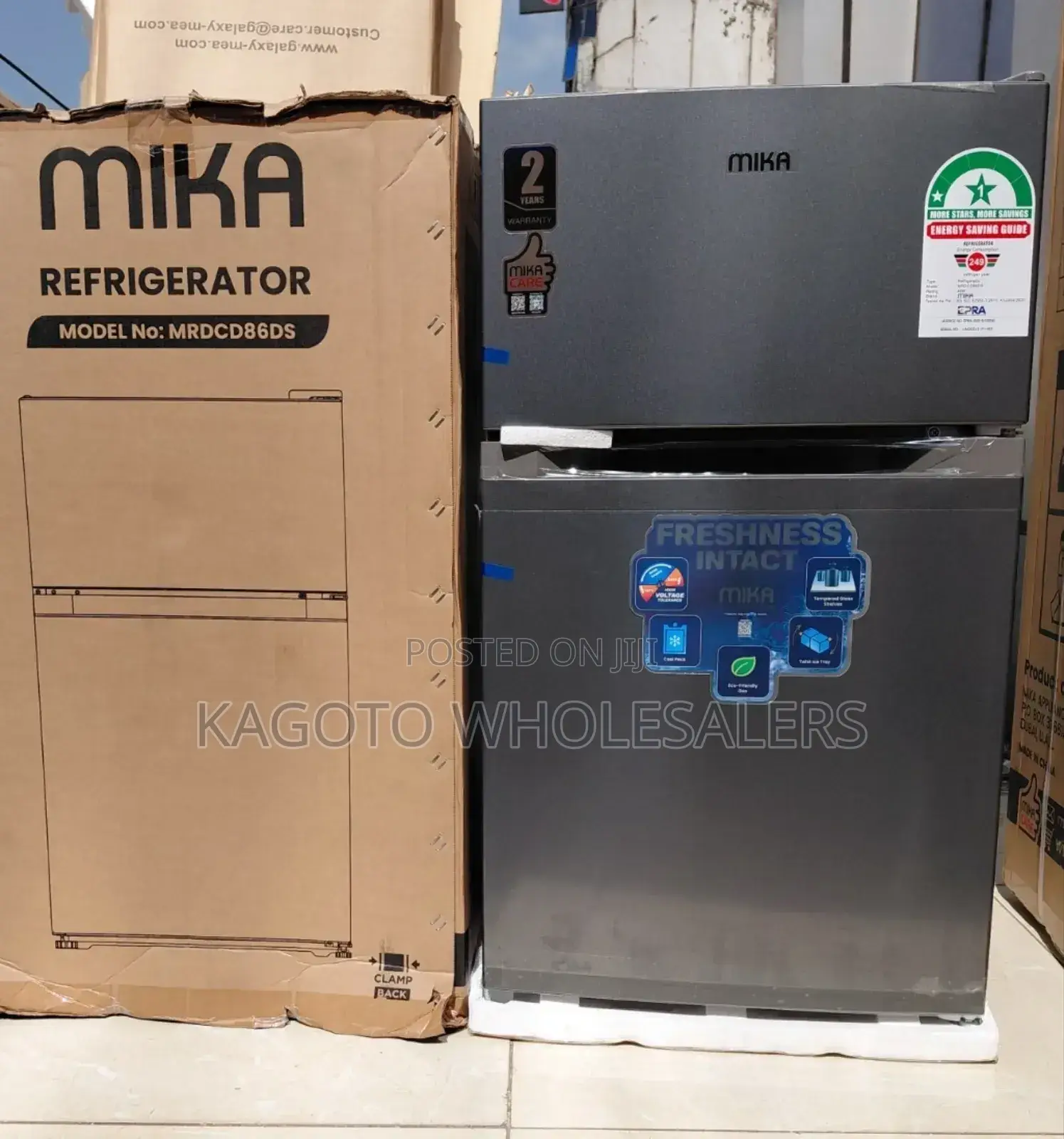 Mika 86litres Fridge Double Door
