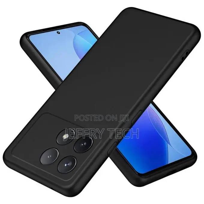 Silicone Case for Xiaomi Poco X6 Pro With Microfiber L Black