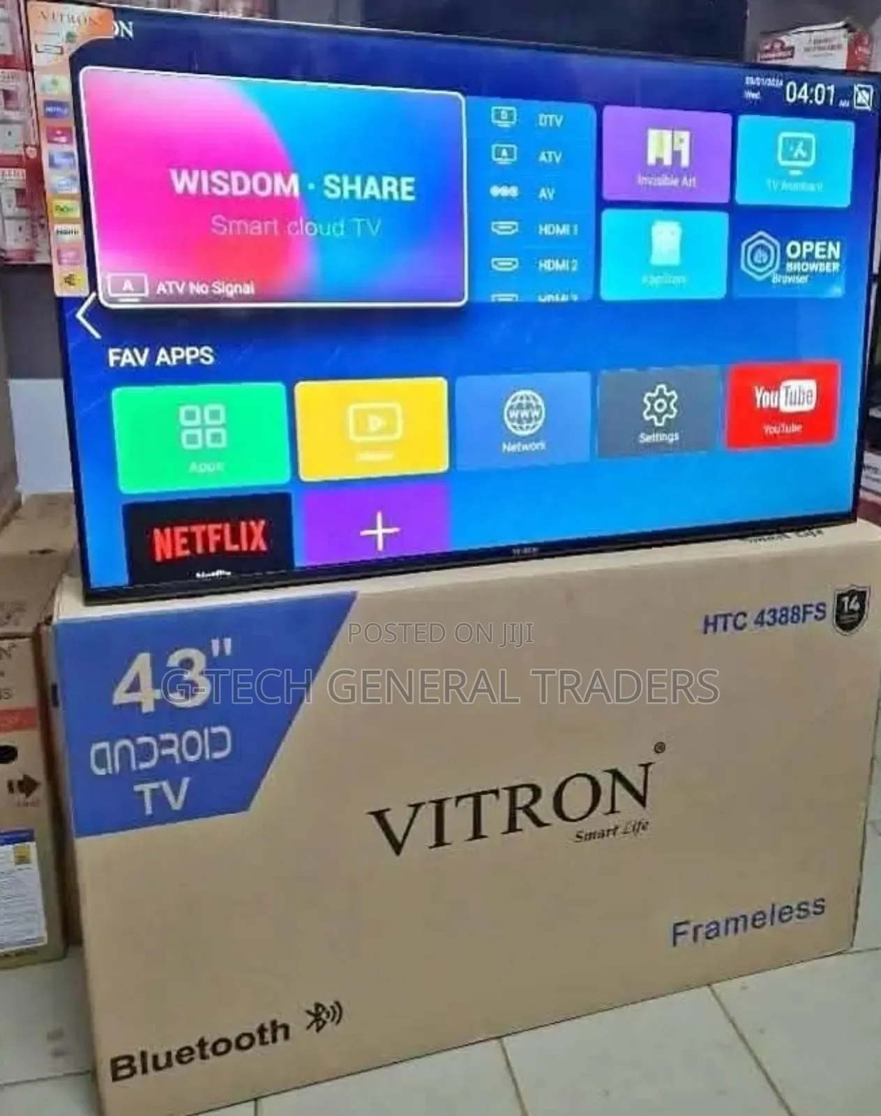 Vitron 43inch 2025 Model Smart Android, Youtube, Netflix Tv