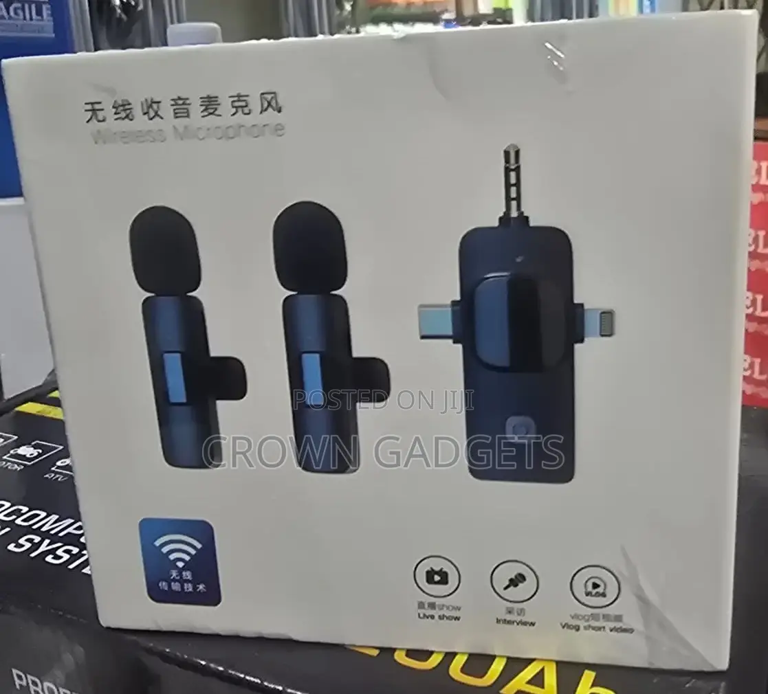 3-in-1 Dual Wireless Mics – Type-C, iPhone Aux Ready