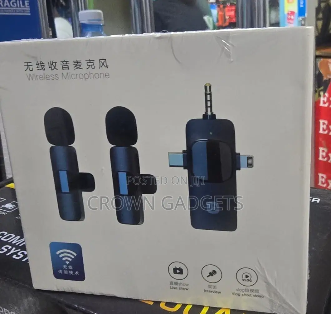 3-in-1 Dual Wireless Mics – Type-C, iPhone Aux Ready