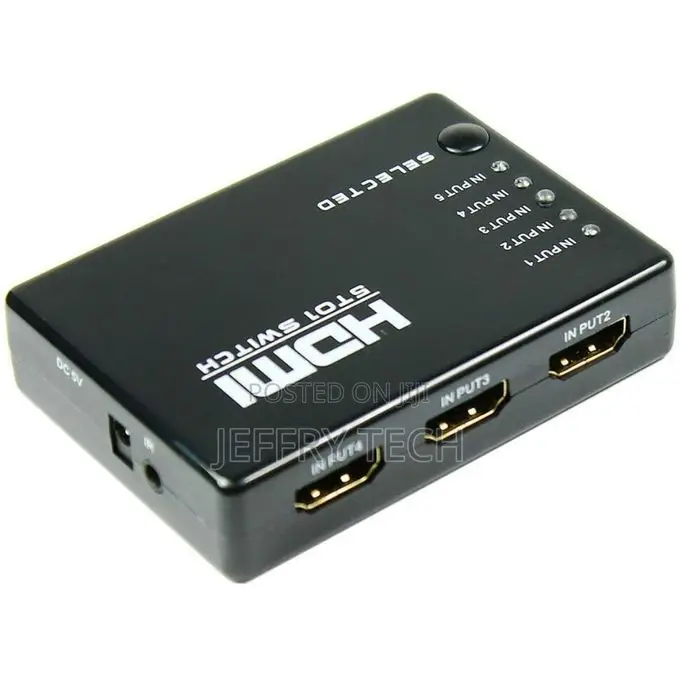 Hdmi Switch 5 to 1 , 5 Port Hdmi Switch Selector Hub With Re