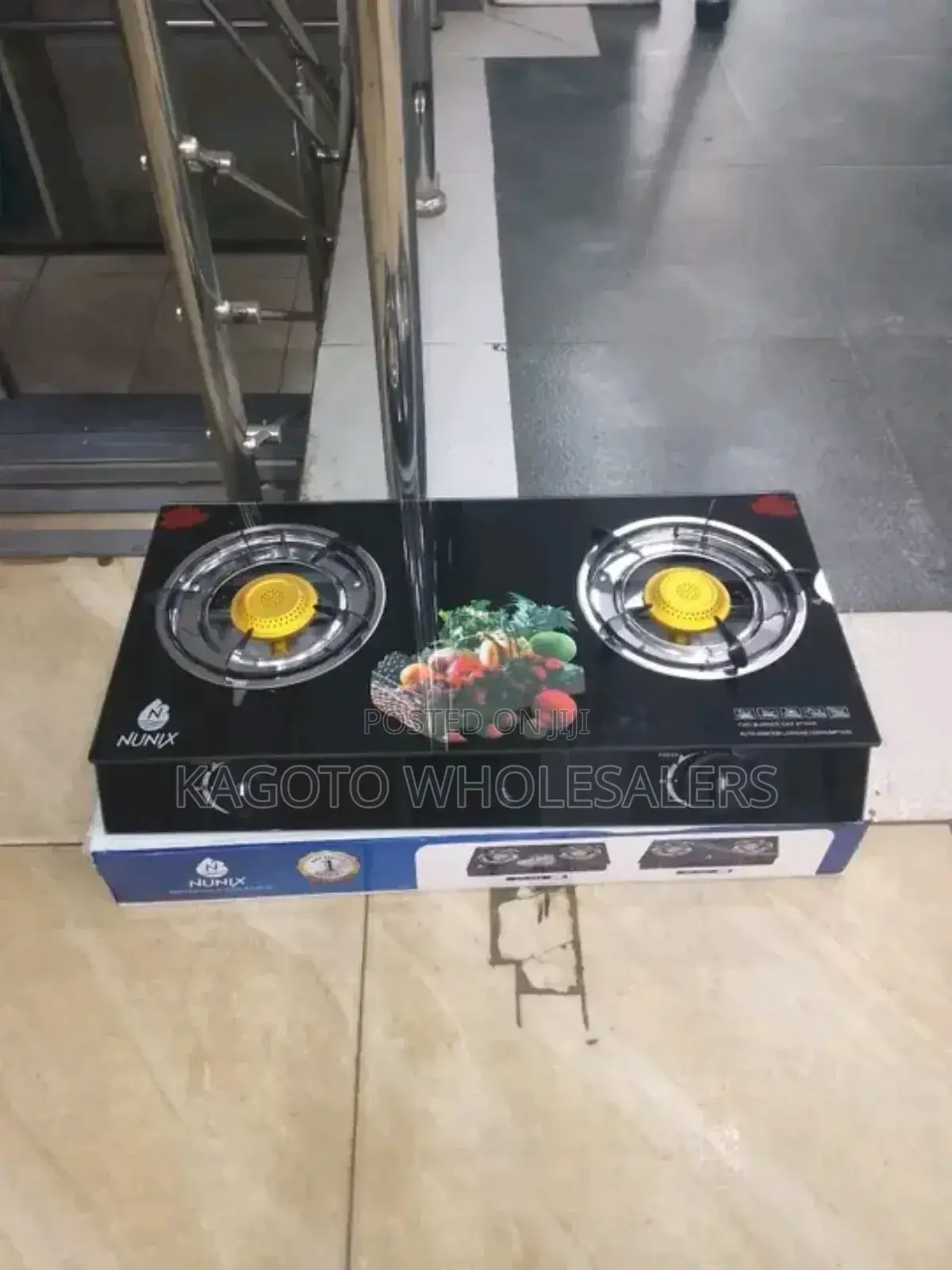 Nunix 2 Burner Gas Cooker With Glass Top Cooker