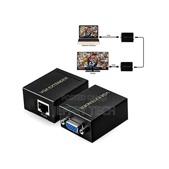 Rj45 Cat 5e Cat6 Vga Signal Extender 60m 1080p
