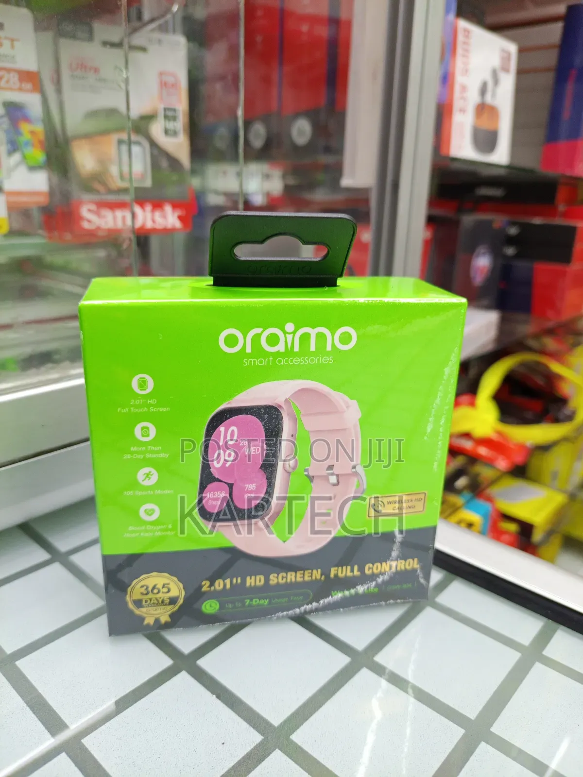 Oraimo Watch 5 Lite Osw-804 Smart Watch- Pink/Black
