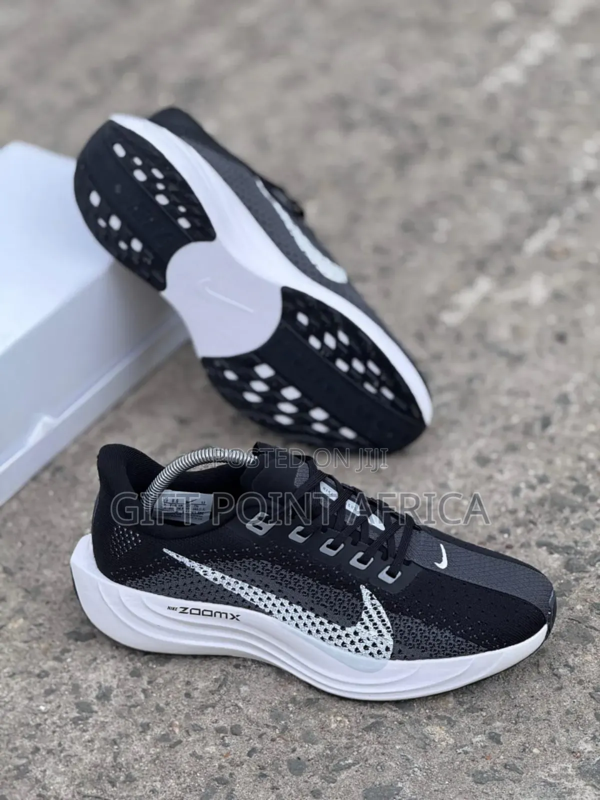 Black-white Nike Zoom X ( Pegasus Plus) Runners*