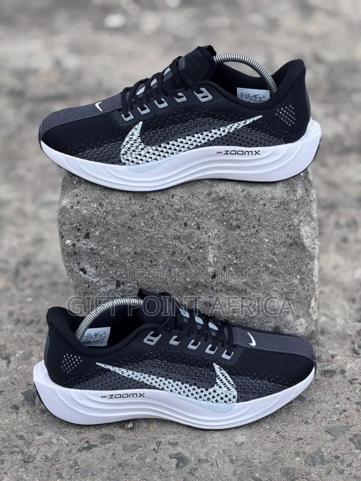 Black-white Nike Zoom X ( Pegasus Plus) Runners*