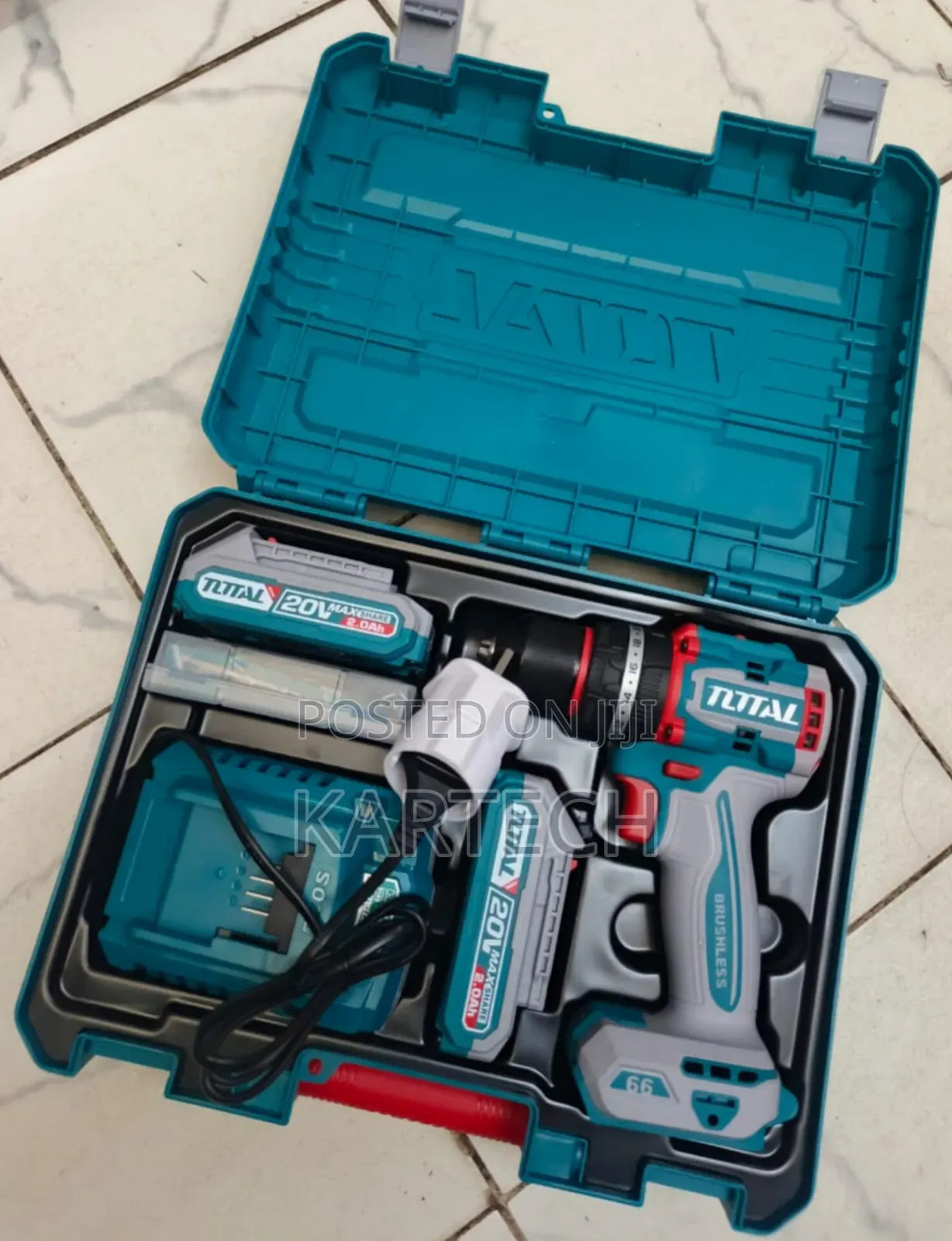 Total 66nm Brushless Impact Drill Set With Metal Chunk
