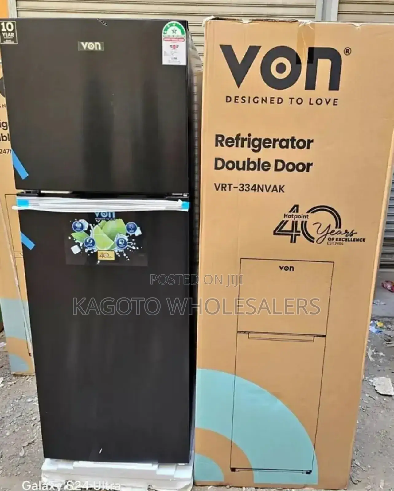 Von 334 Litres No Frost Double Door Refrigerator
