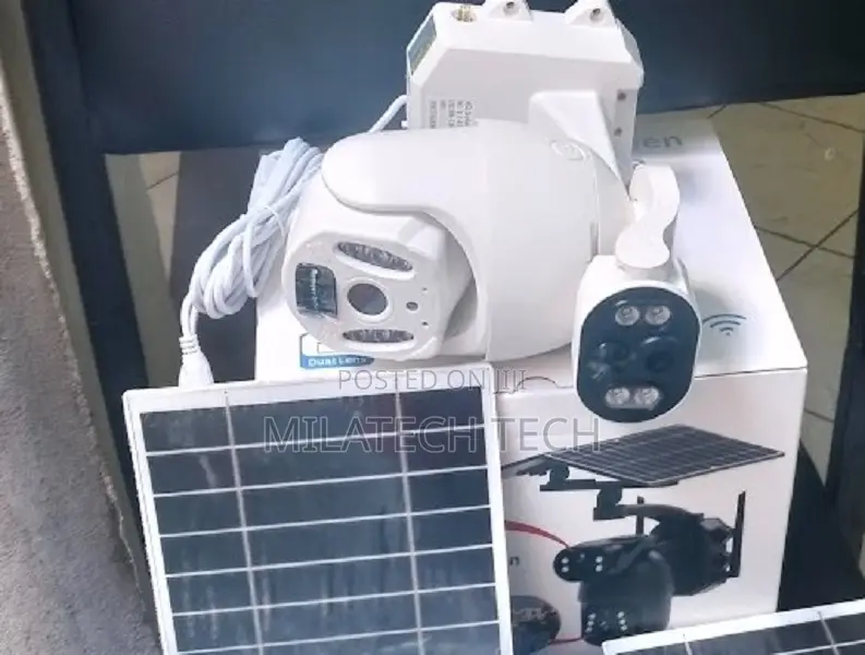 4g 6mp Ubox Dual Lens Wsolar Camera With Two Way Radio