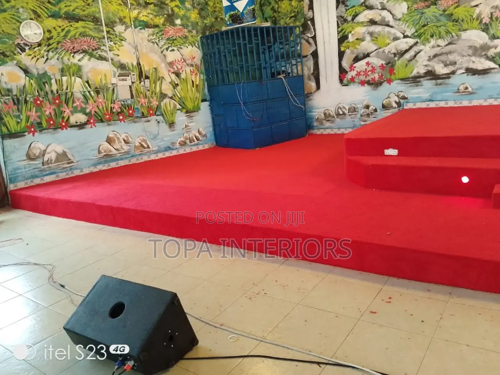 Stable Surface Church Altar Floor Red Carpets Whole Floor