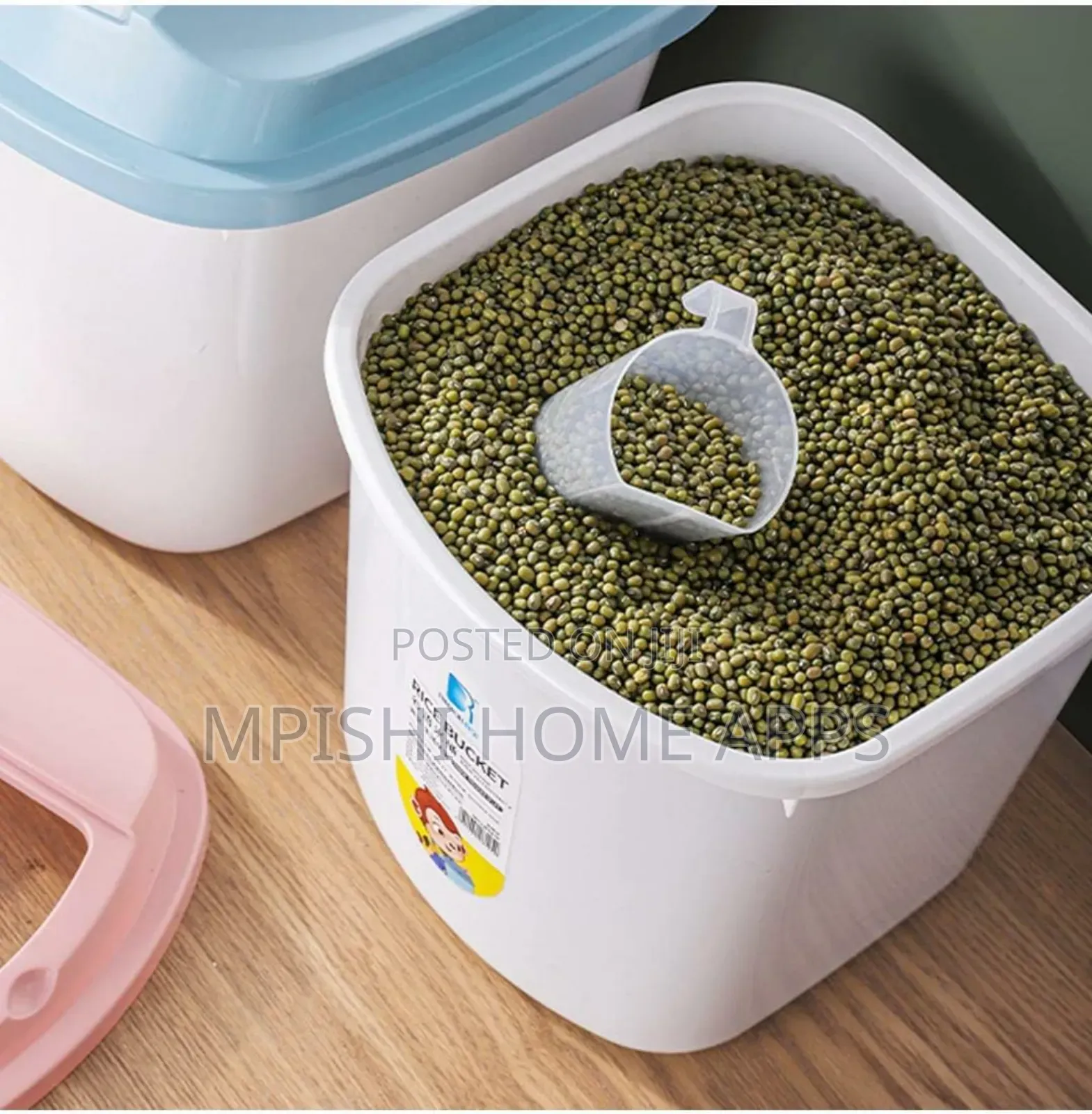 Rice/Cereal Bucket With Measuring Cup
10kg