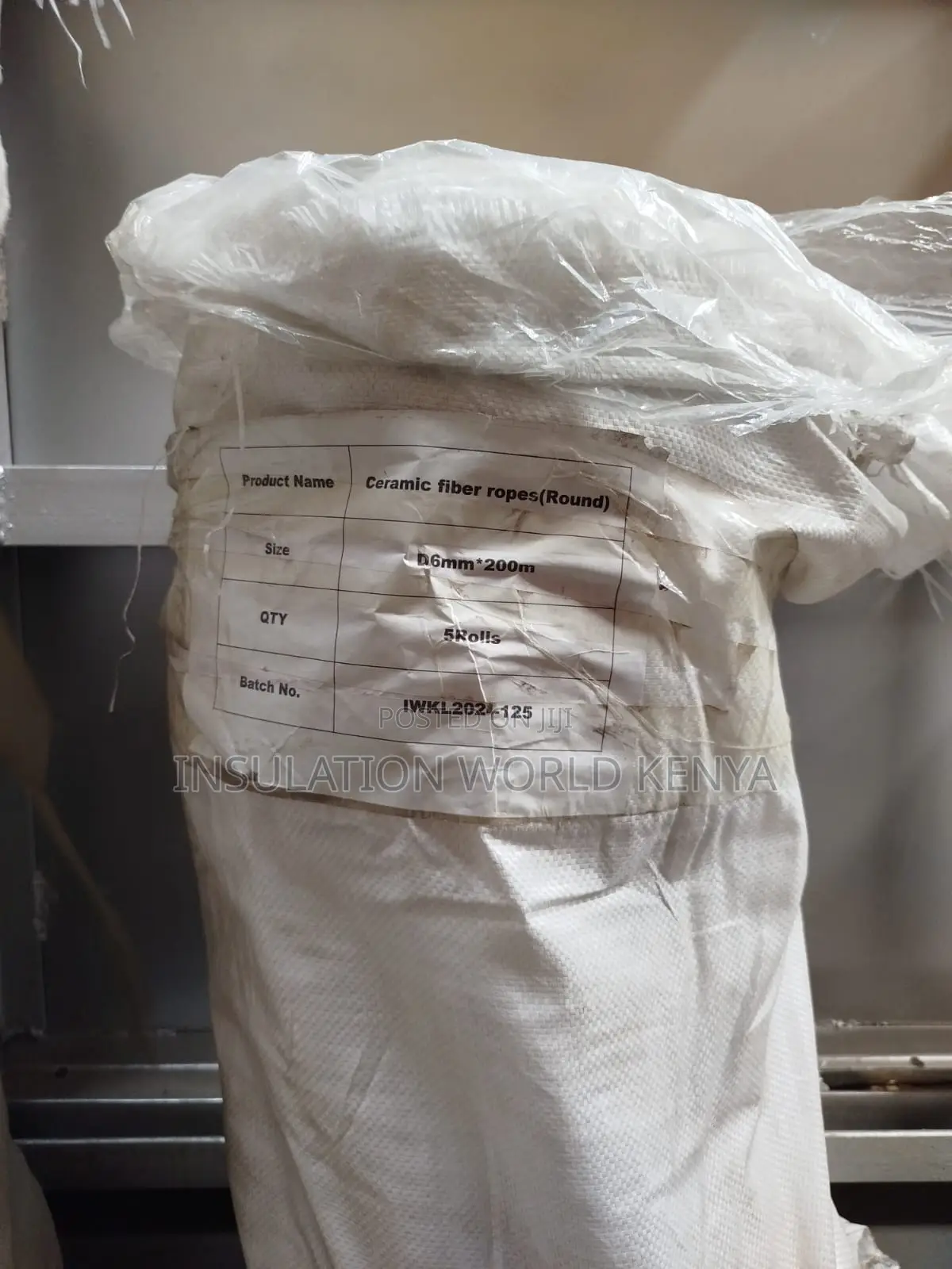 Ceramic Fiber Round Rope –6mm Diameter – Non-Asbestos