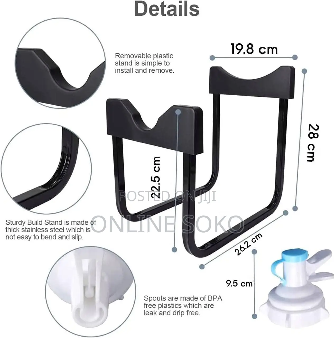 Water Gallon Bottle Dispenser Bucket Storage Rack With Water Spout Tap