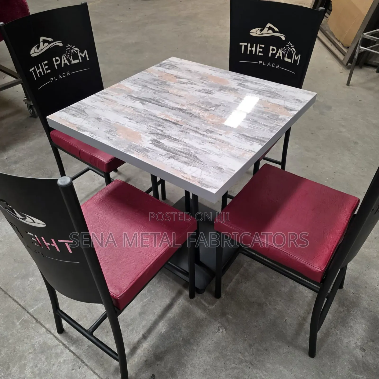 Restaurant Dining Set Customised Modern Square Table Chairs.