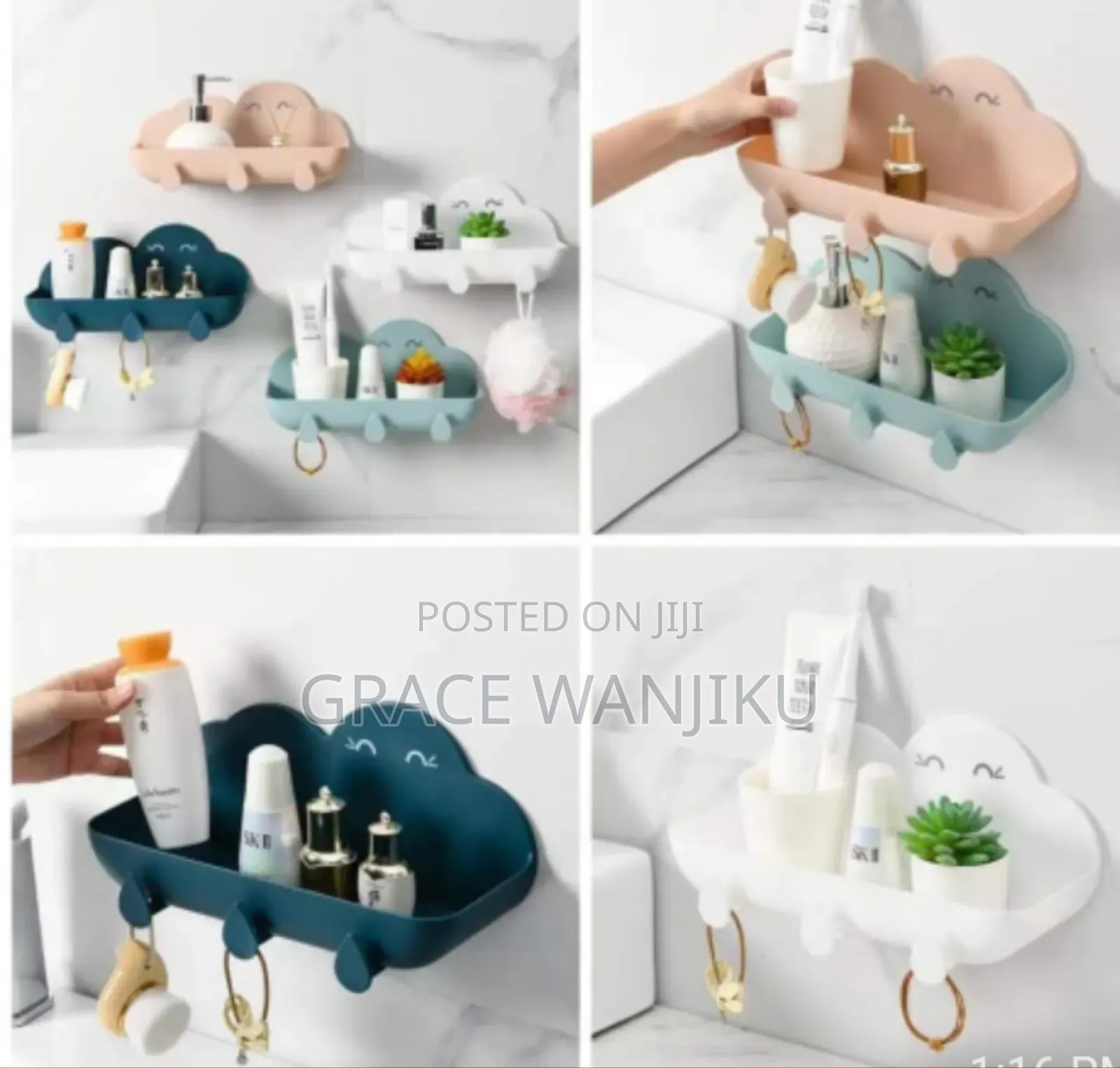 Cloud Bathroom Organizer Set