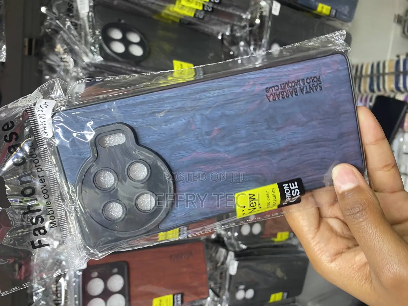 Osncg Tecno Spark 20 Pro Plus Leather Case With Silicone