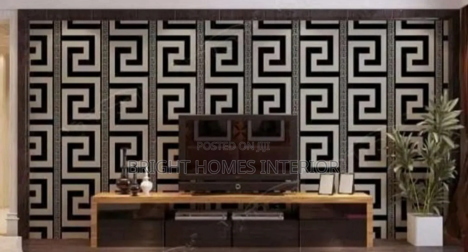 Grey Designer Pattern Wallpaper Available in Stock