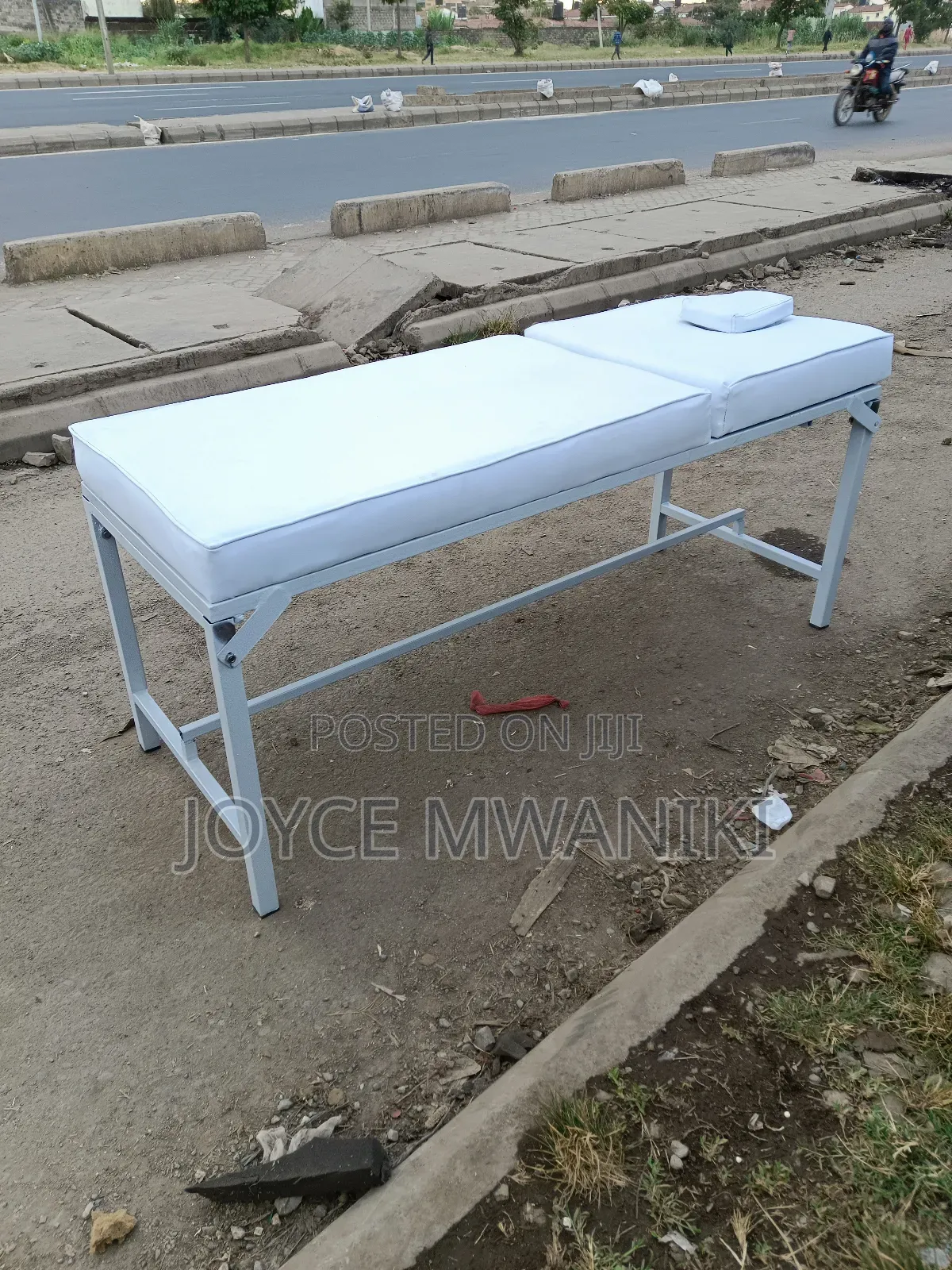 White Plain Foldable Massage Bed ,