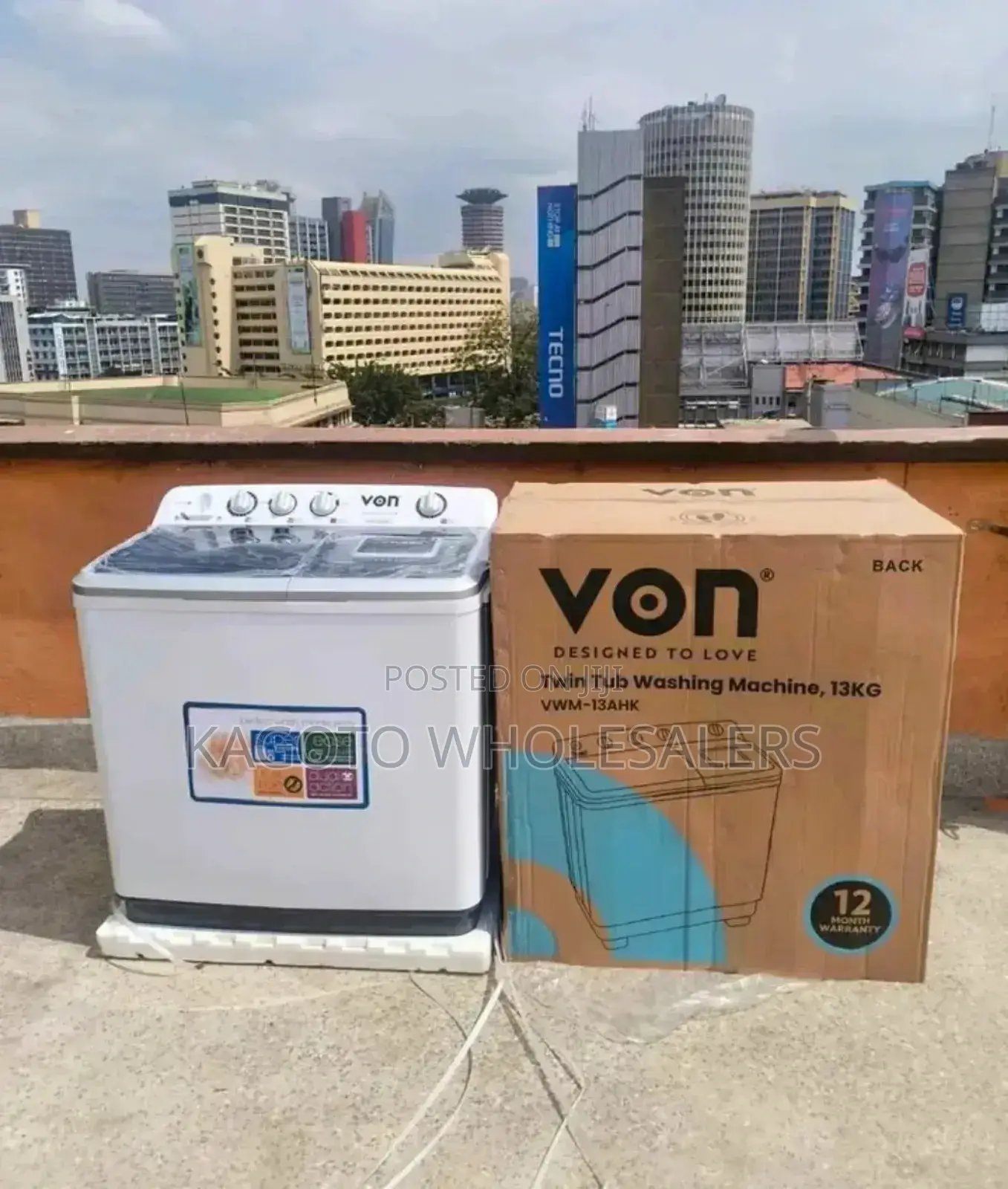 Semi Automatic Von 13kgs Washing Machine