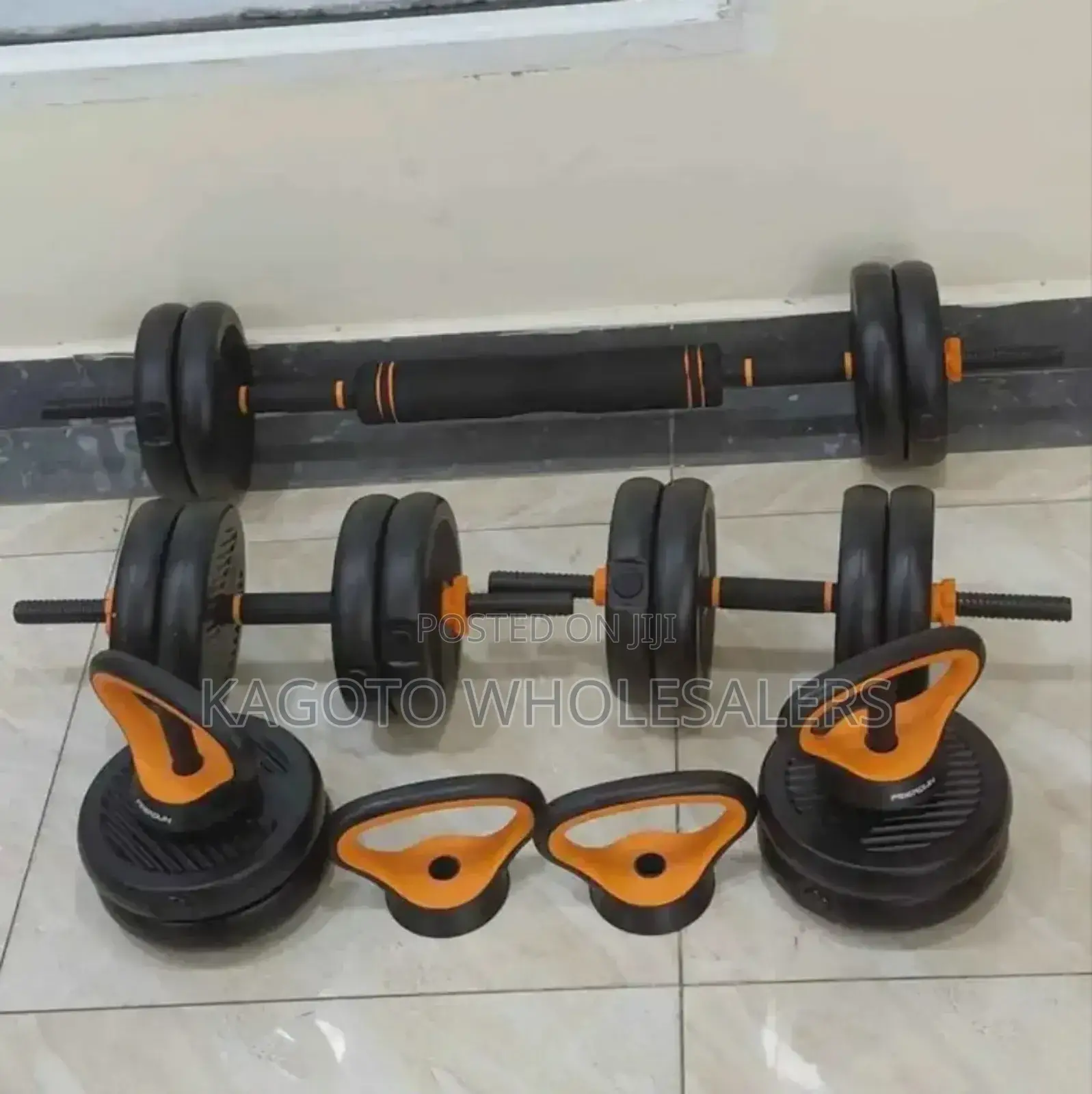 6 in 1 Dumbbells 30 KGS Kettlebells