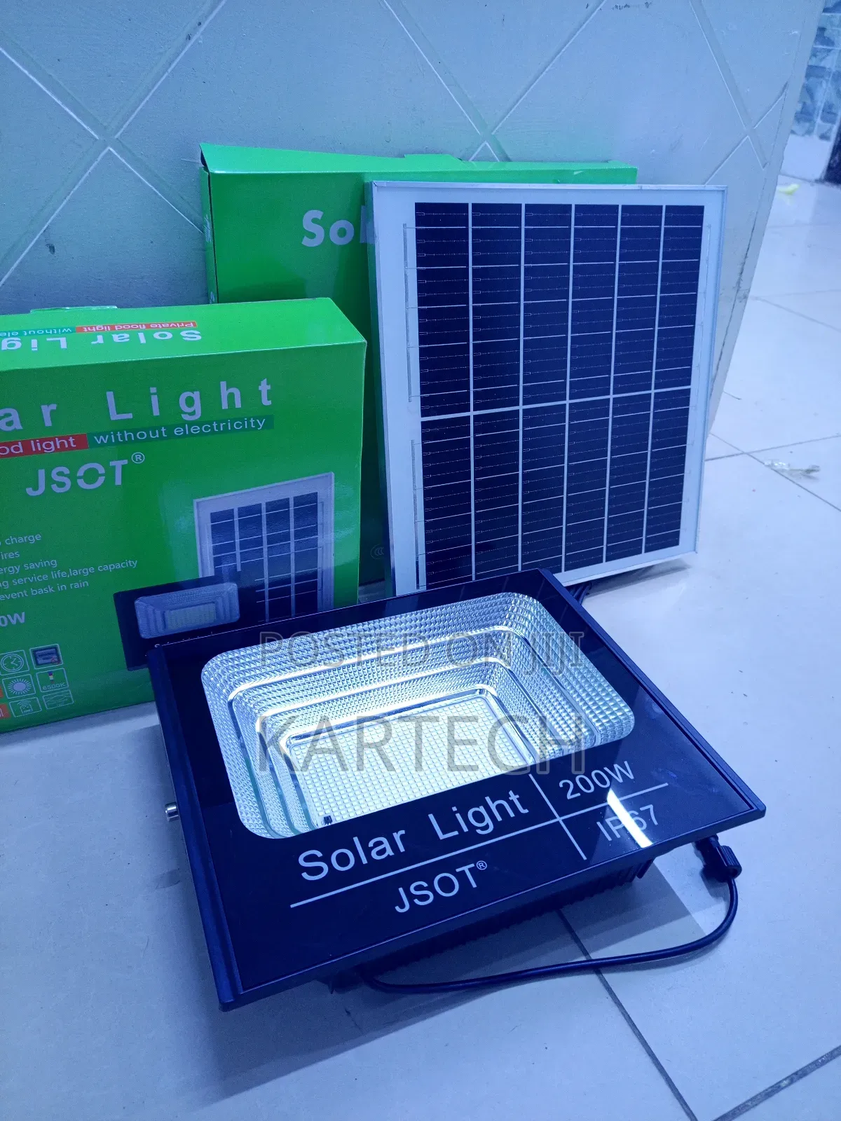 Jsot 200w Solar Flood Light Time Switch) Light Sensor