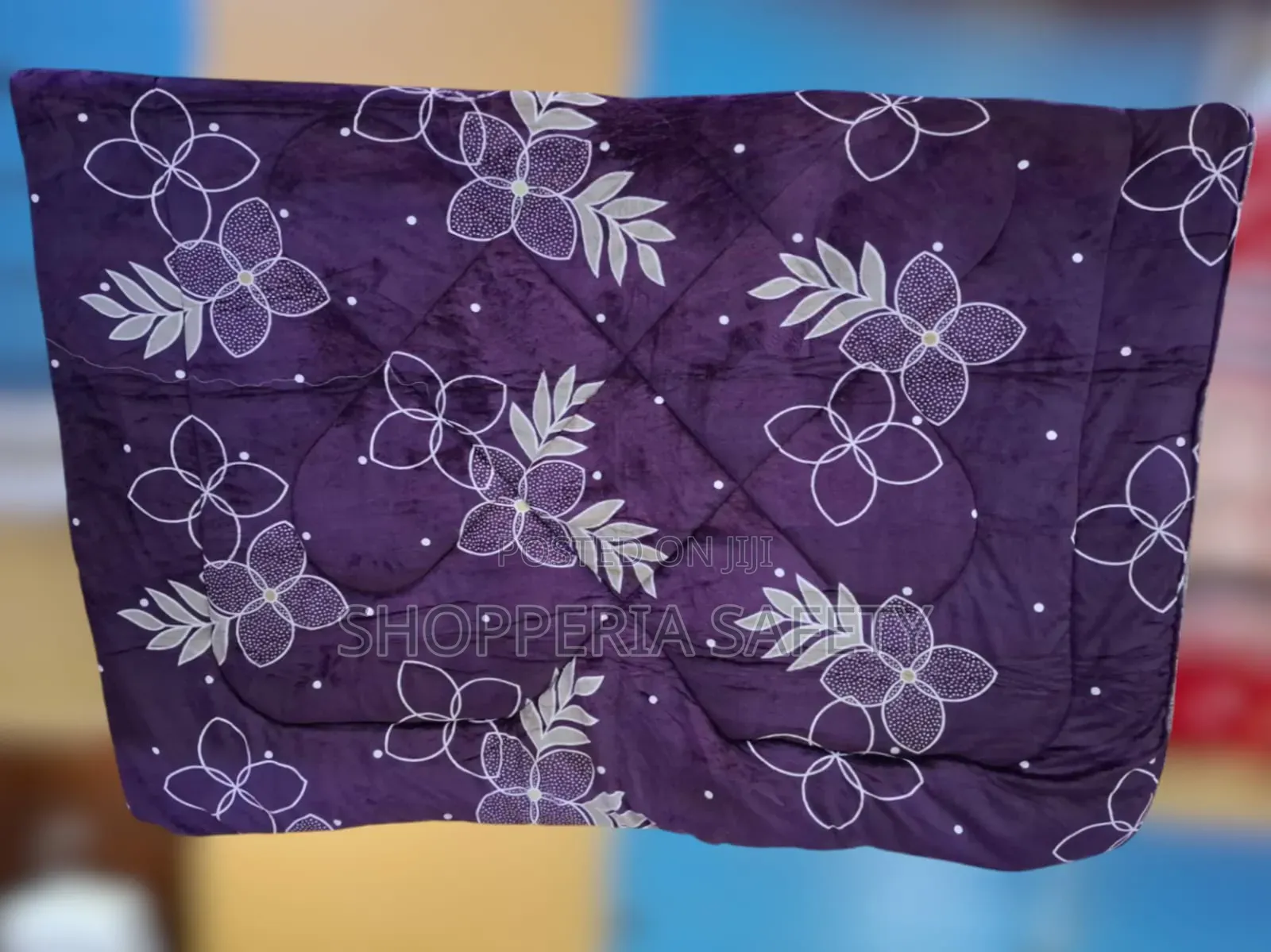 Floral Purple Single Woolen Duvet