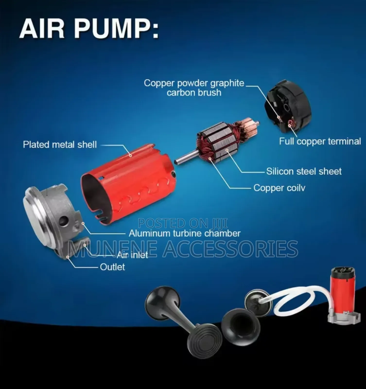 12v Air Train Horn Kit Dual With Compressor for 12v Vehicles