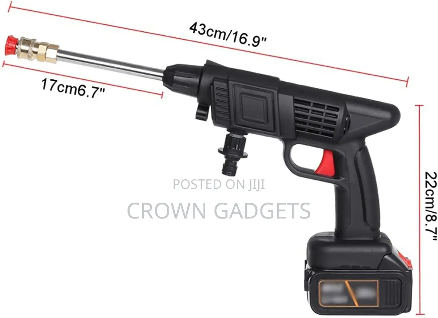 Rechargeable Car Wash Spray Gun – 24v Power Jet Tool