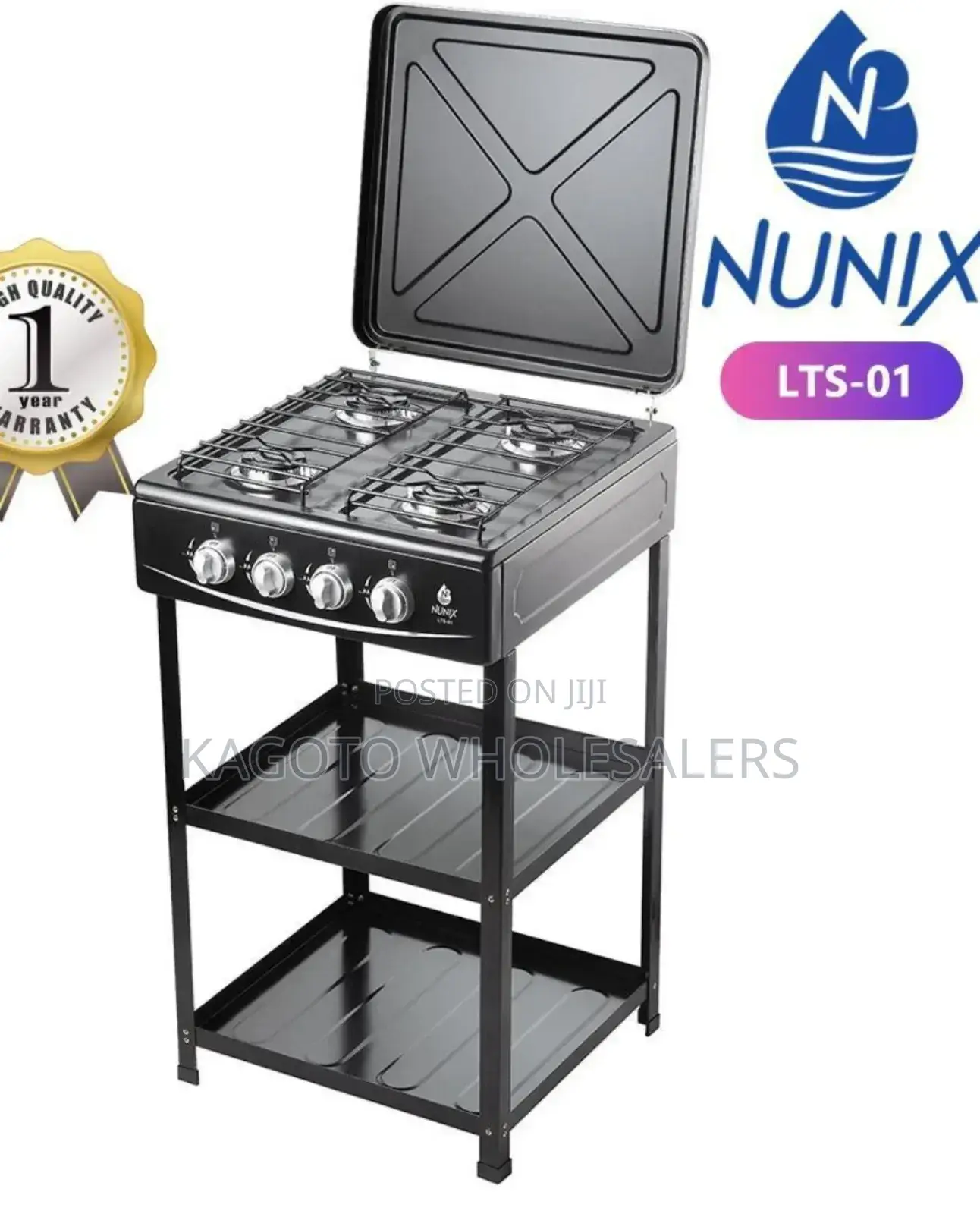 Nunix 4 Full Gas Cooker With Lid LTS-01