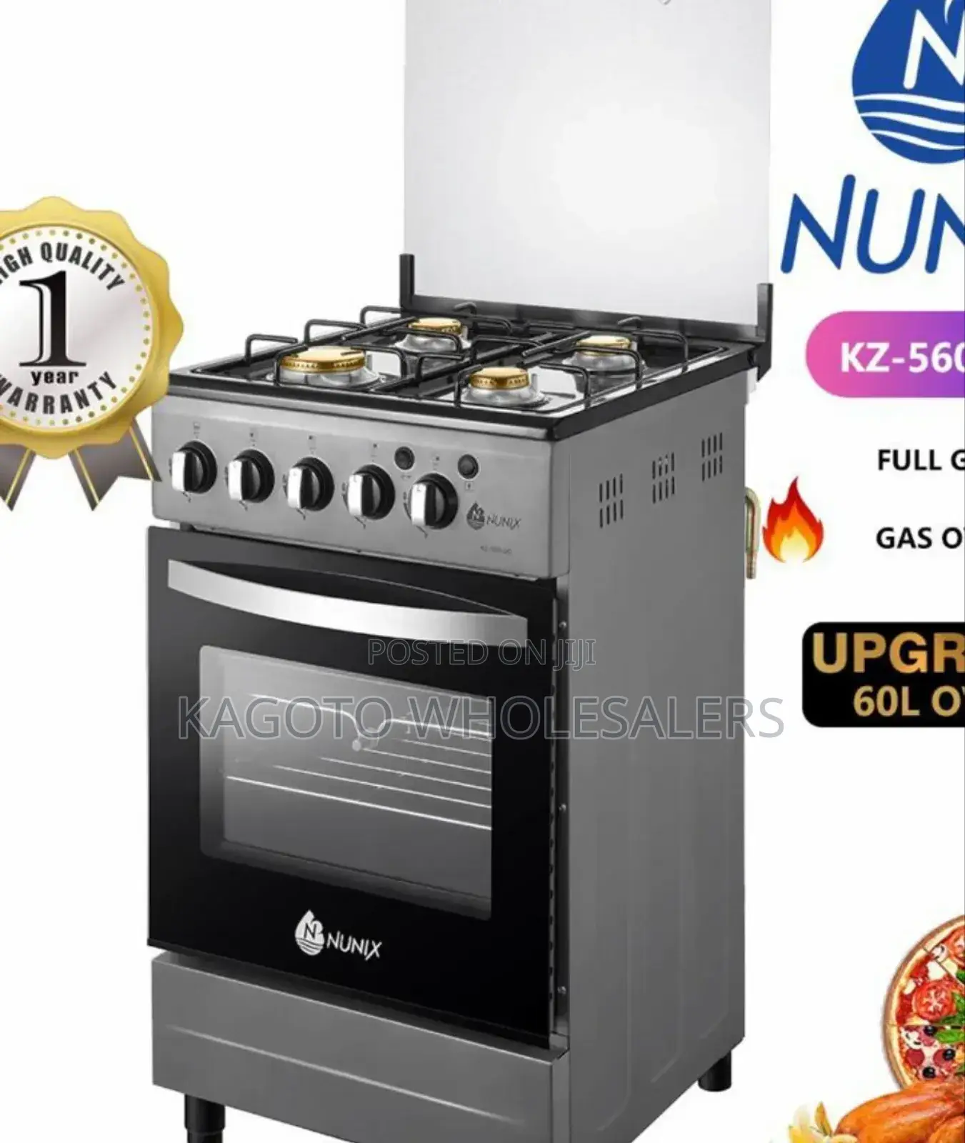 Nunix 50 by 55 Free Gas Cooker