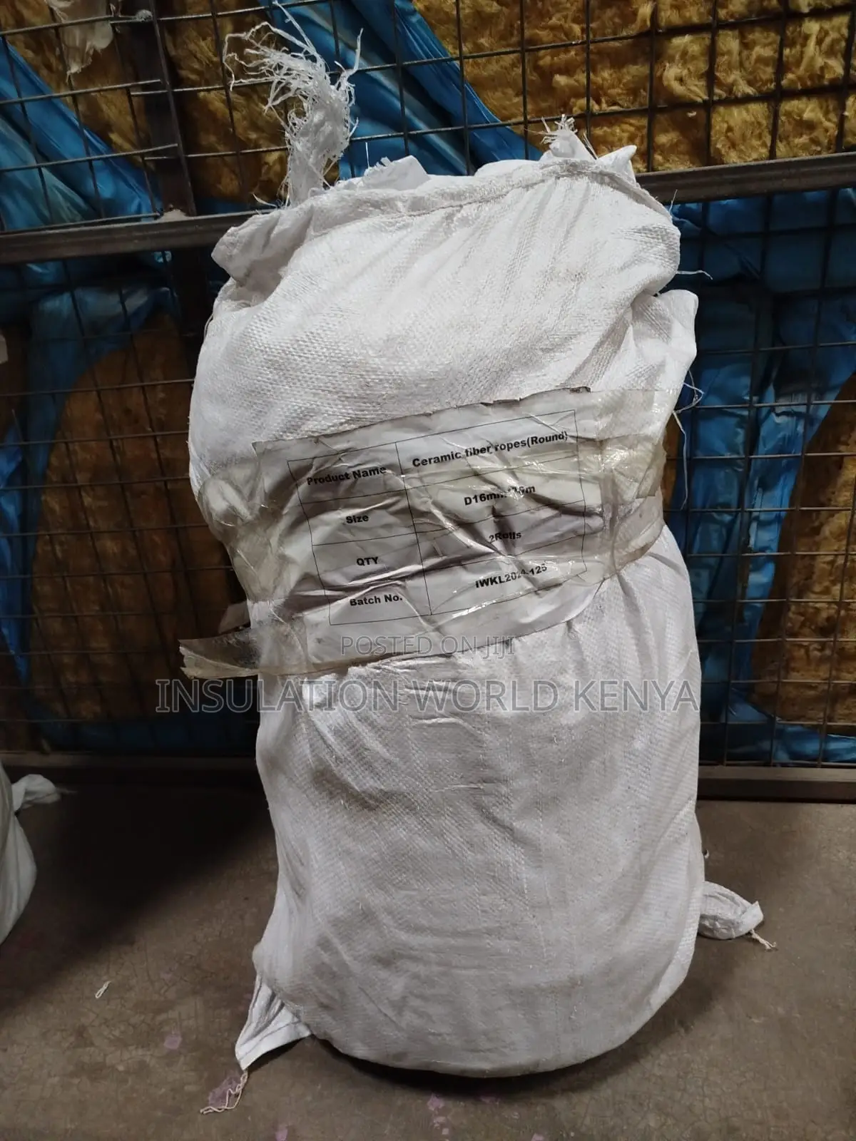 Ceramic Fiber Round Rope–16mm Diameter(Per Mtr)–Non-Asbestos
