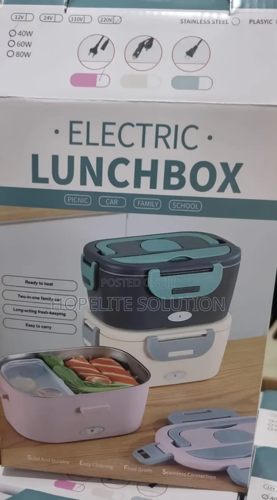 Electric Lunch Box With Stainless Insert