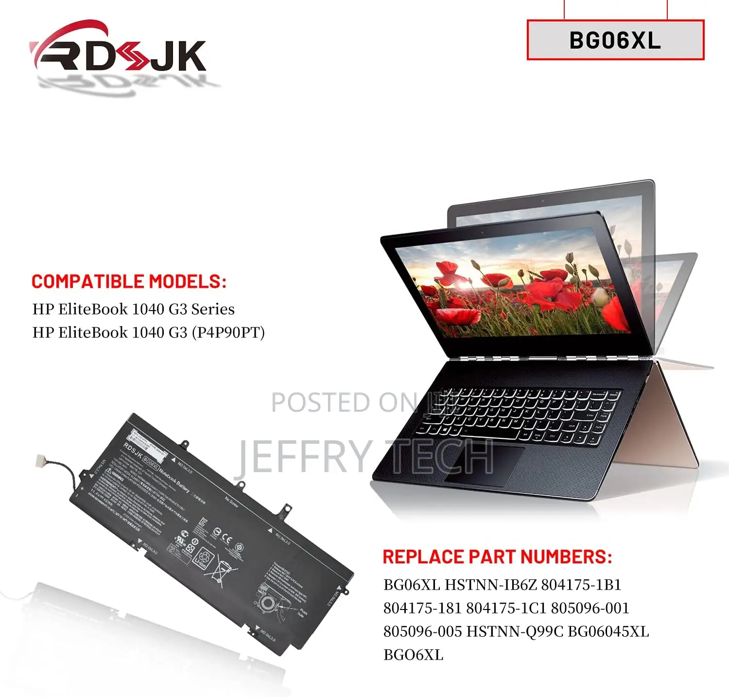 Bg06xl Laptop Battery for Hp Elitebook 1040 G3 G3-Ds64ep G3-