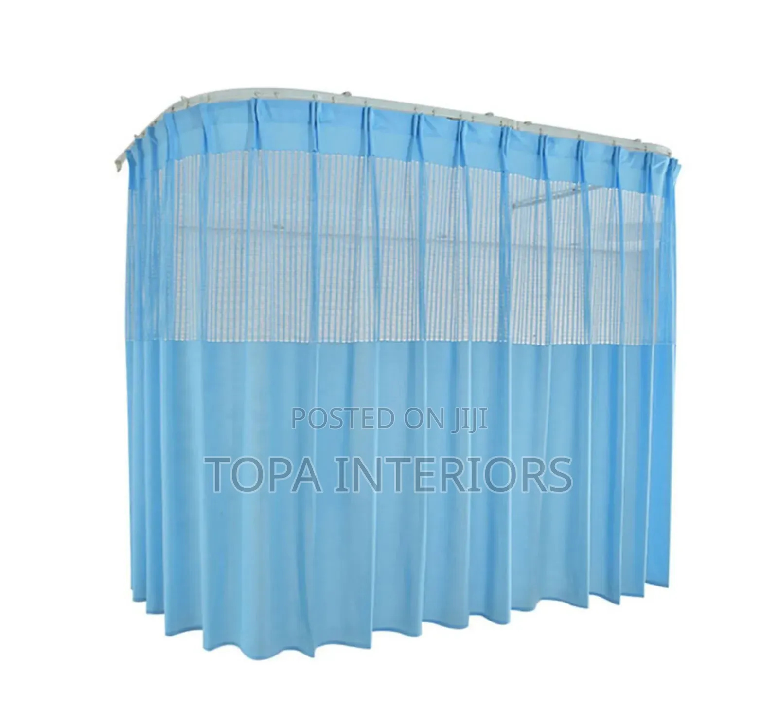 Ventilated Blue Hospital Curtains for Ward/Clinic Partition