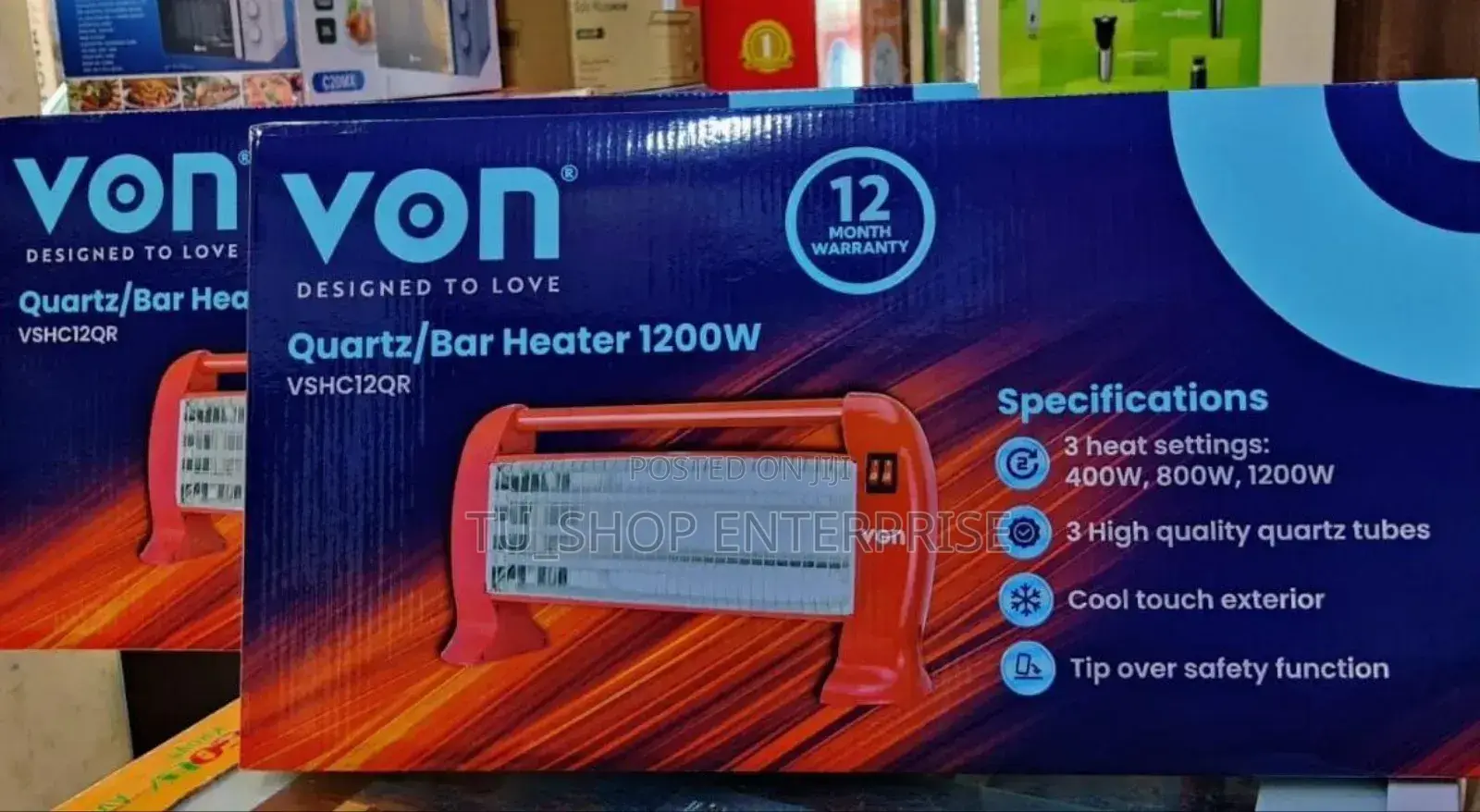 *Von Quartz Heater 1200w