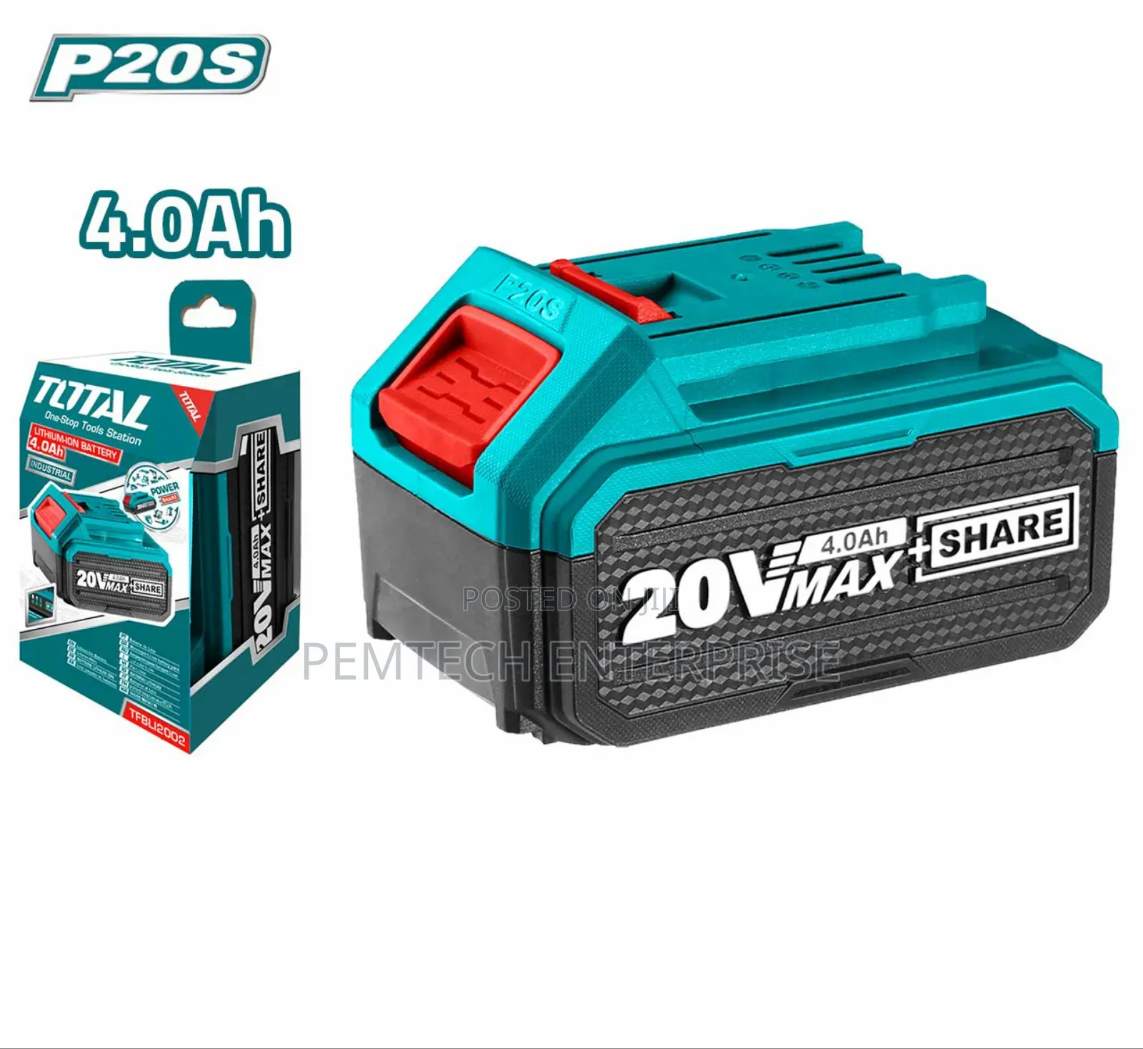 Total Lithiumion Battery 20v 4 Amp Total