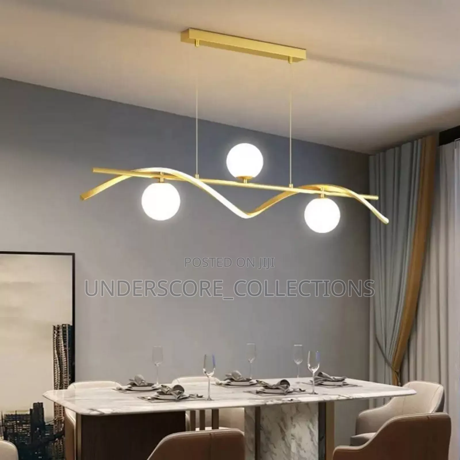 Gold and Glass Globe Indoor Lights