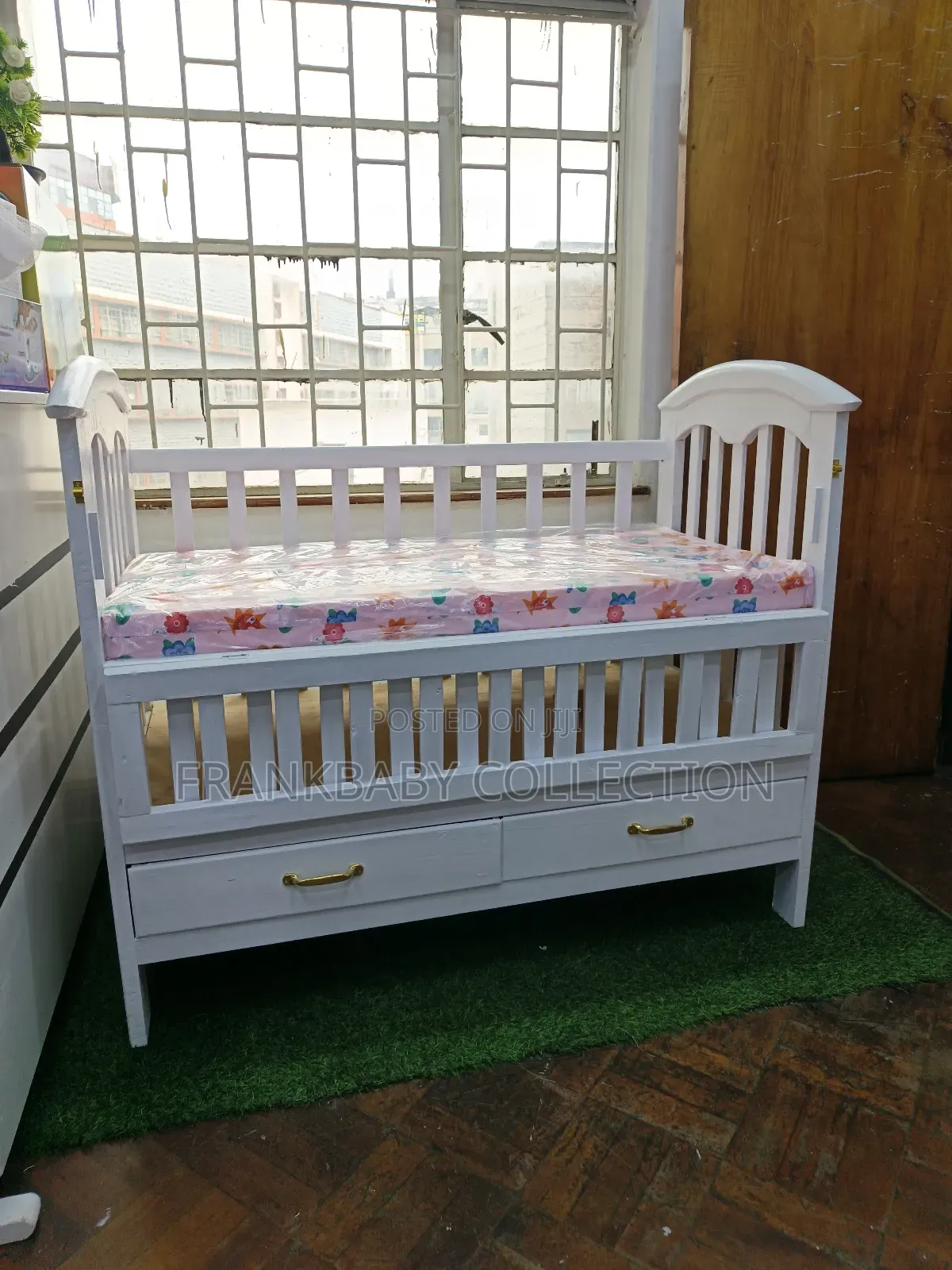Single Baby Cot With Mattress