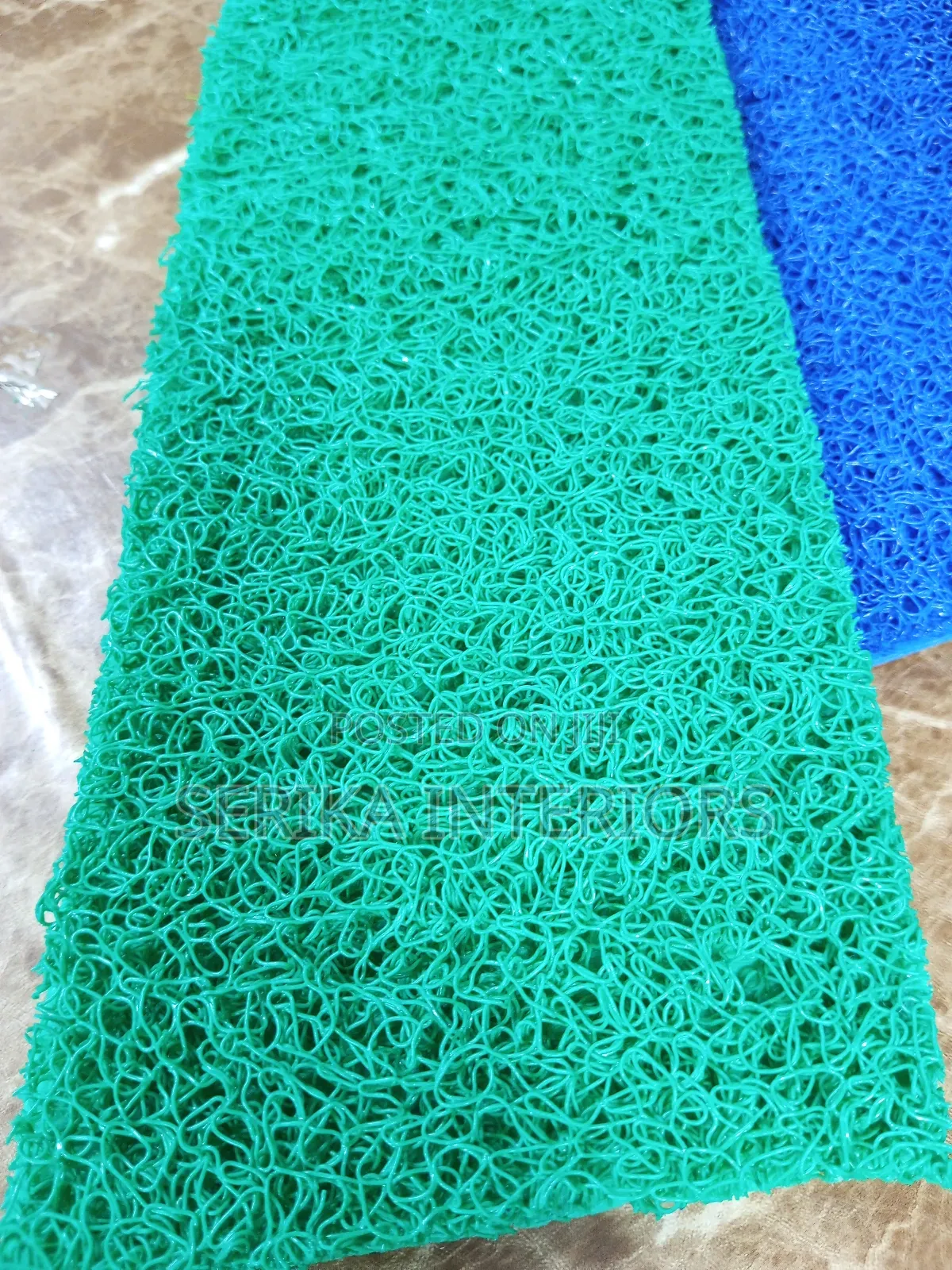 Green Anti Slippery Mats Spaghetti Environmental Friendly