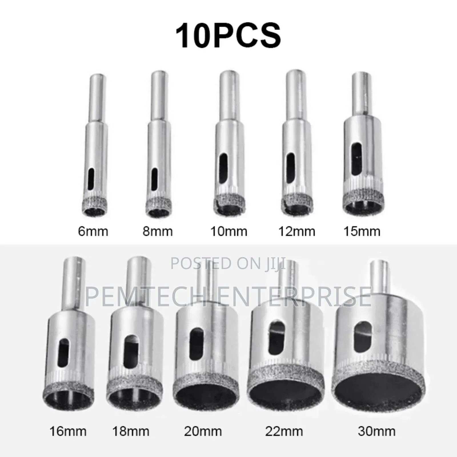 10pcs Diamond Hole Saw Tile Marble Glass Ceramic