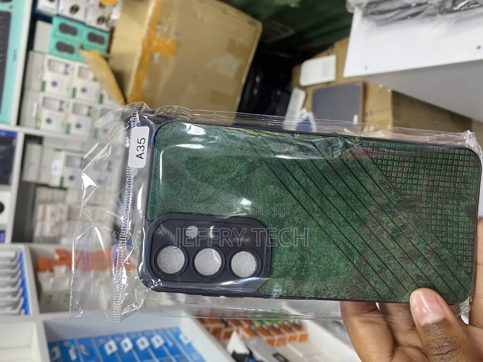 Puffer Leather Back Cover for Samsung Galaxy A35