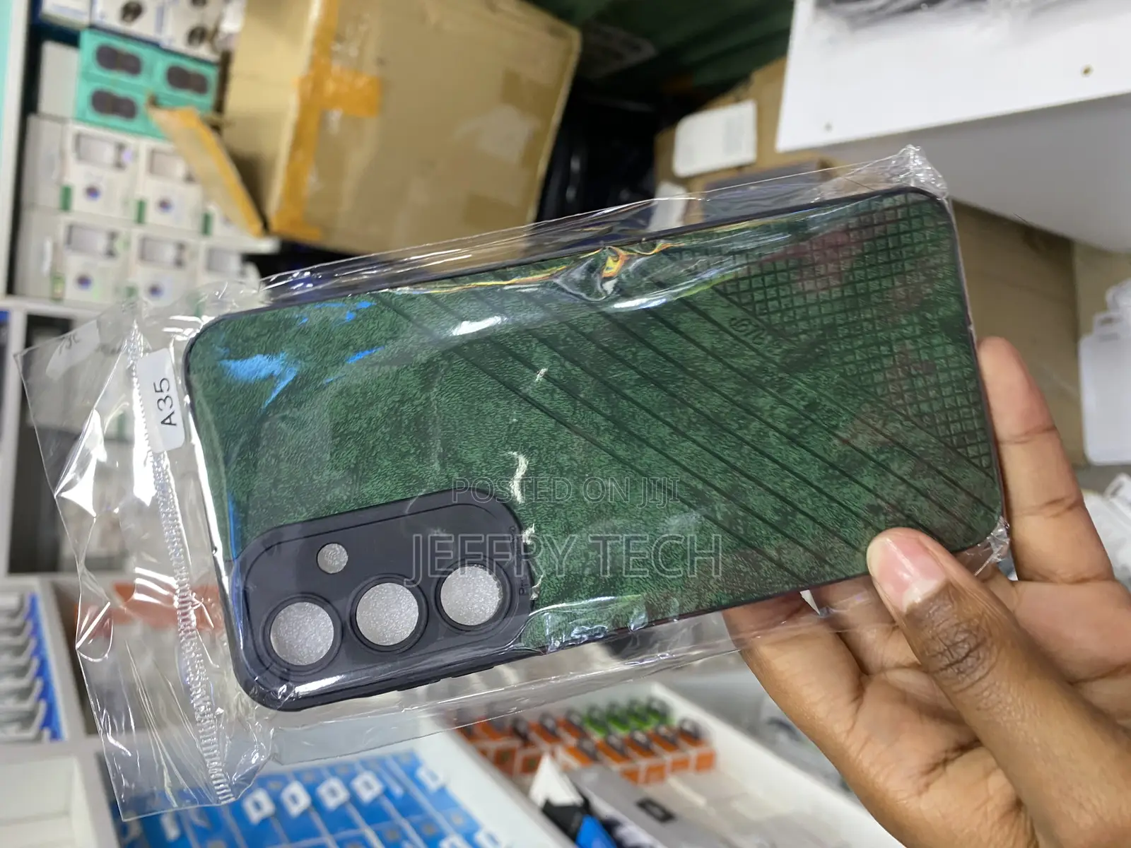 Puffer Leather Back Cover for Samsung Galaxy A35