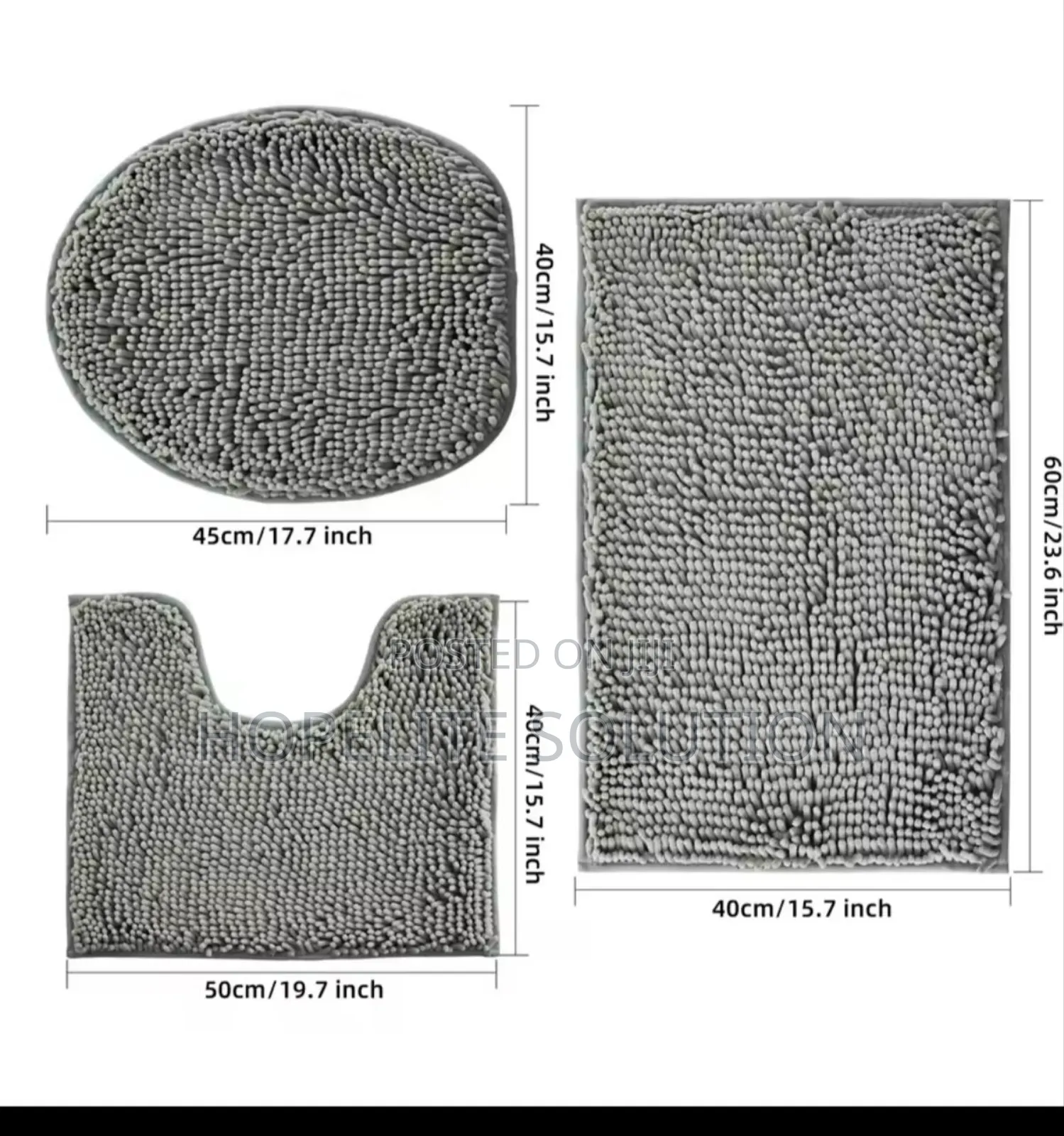 3 in 1 Fluffy Toilet Mat